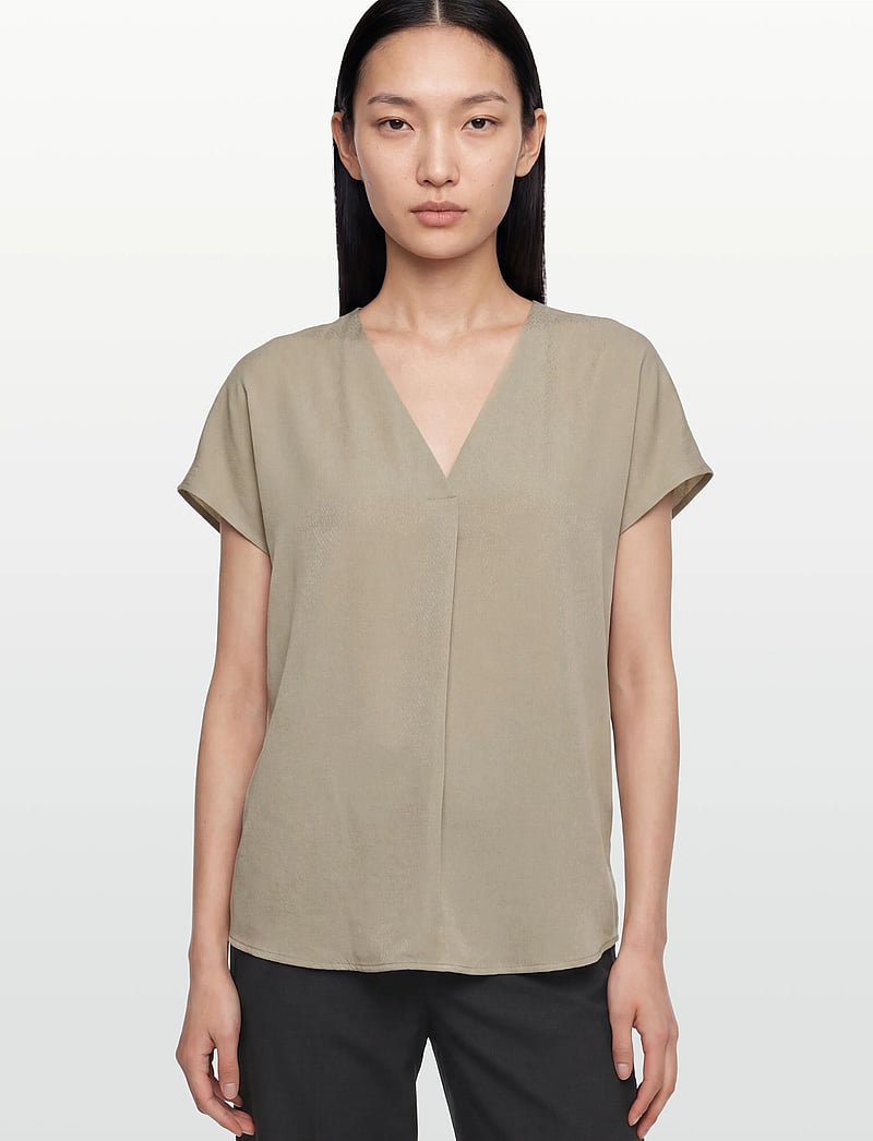 Rosemunde - RWRaya SL Blouse - kurzämlige blusen - dried sage - 3