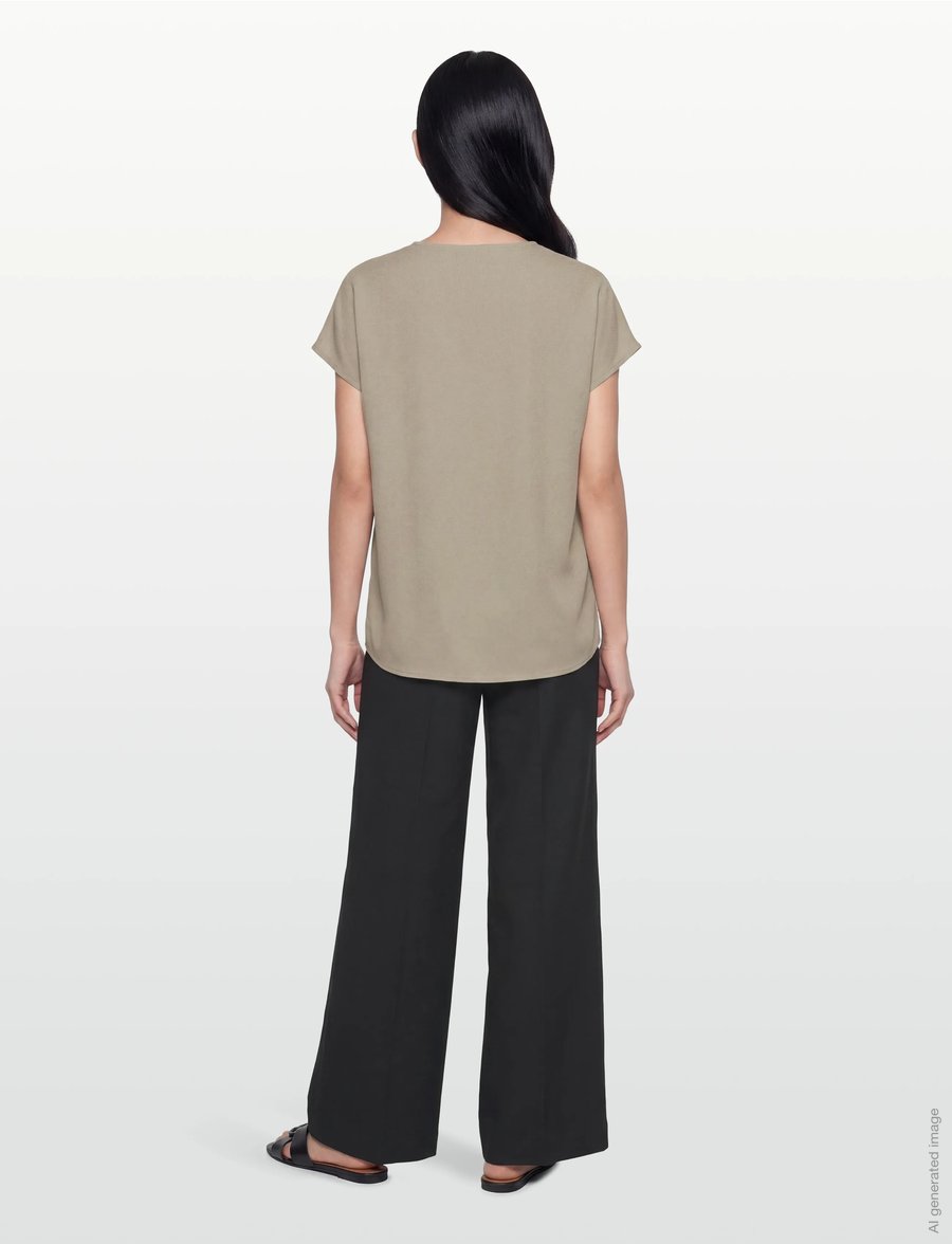 Rosemunde - RWRaya SL Blouse - kurzärmelige blusen - dried sage - 4