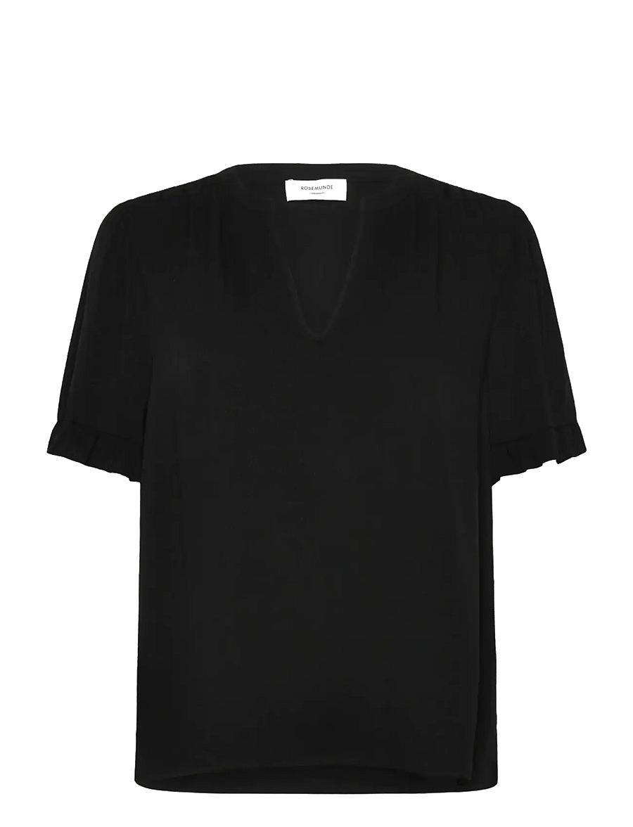 Rosemunde - RWRaya SS Blouse - kortærmede bluser - black - 1