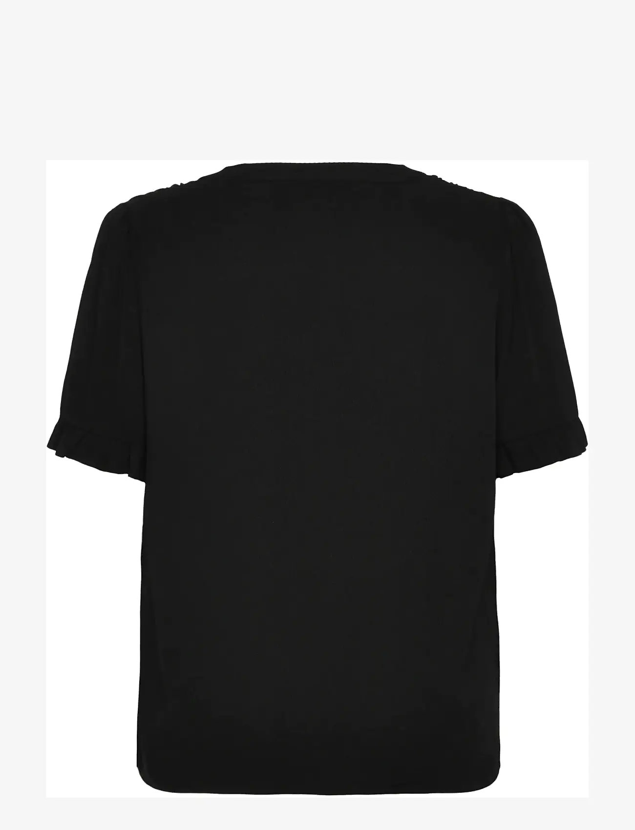 Rosemunde - RWRaya SS Blouse - lühikeste varrukatega pluusid - black - 1