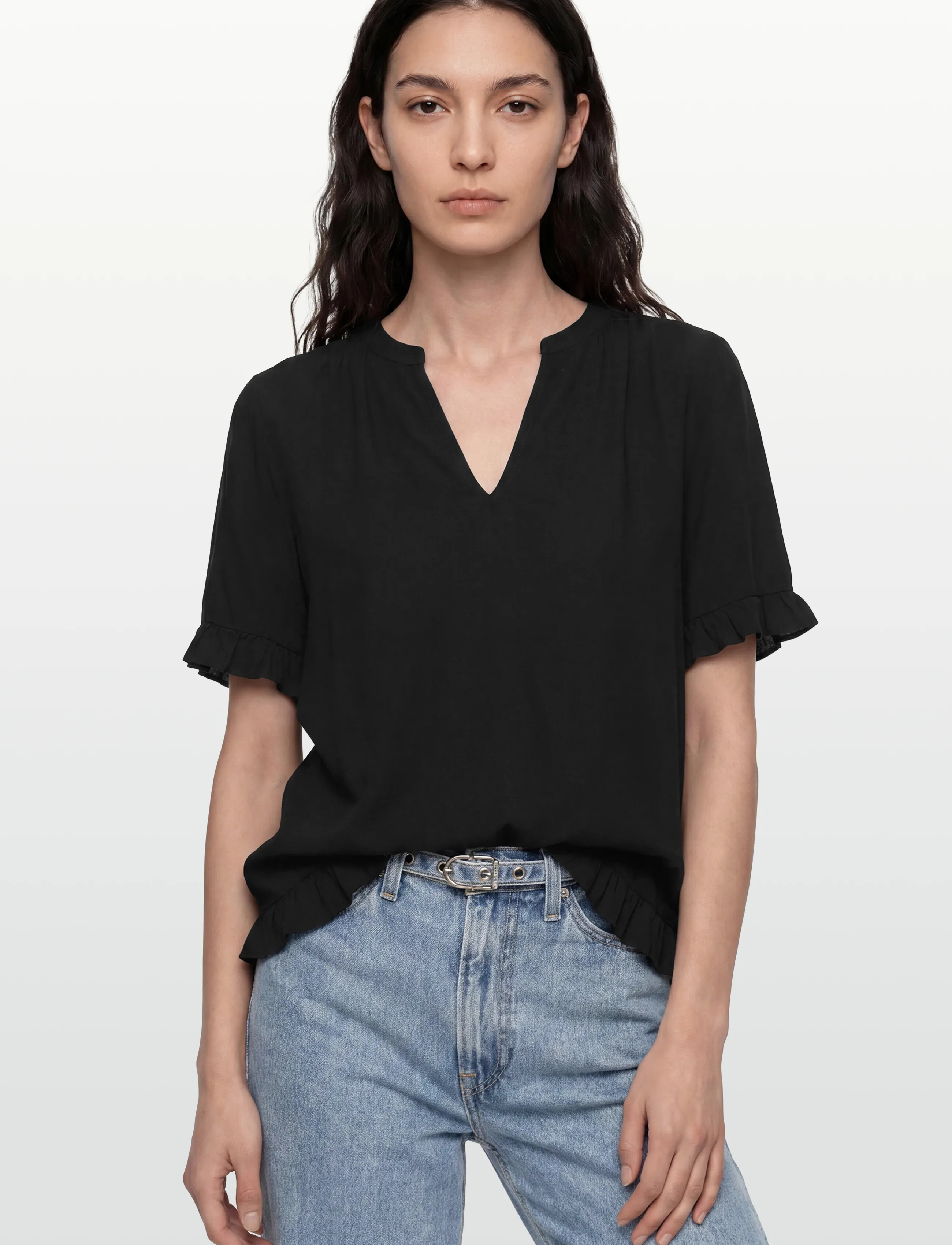 Rosemunde - RWRaya SS Blouse - short-sleeved blouses - black - 3