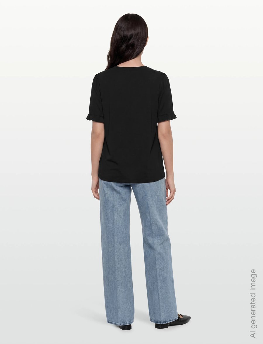 Rosemunde - RWRaya SS Blouse - kortærmede bluser - black - 4