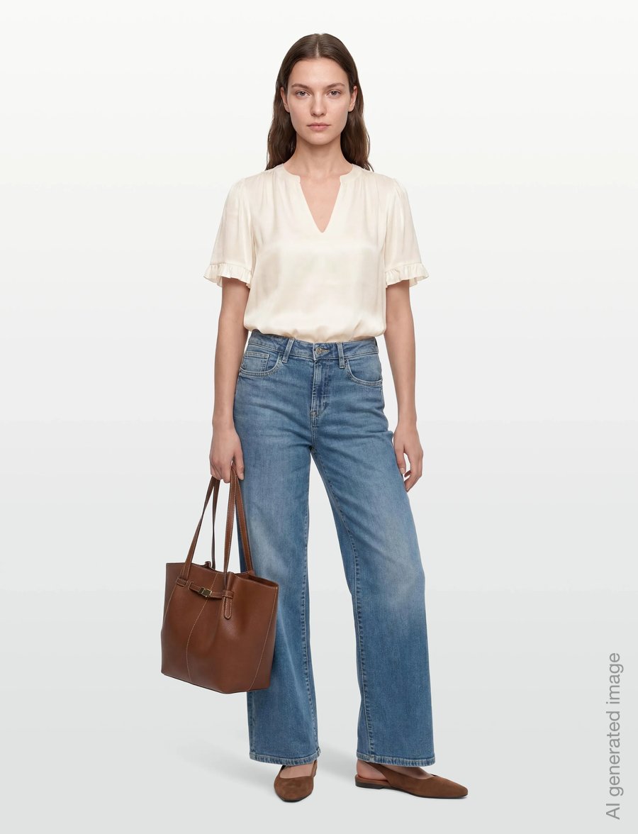 Rosemunde - RWRaya SS Blouse - kurzärmelige blusen - cloud dancer - 0