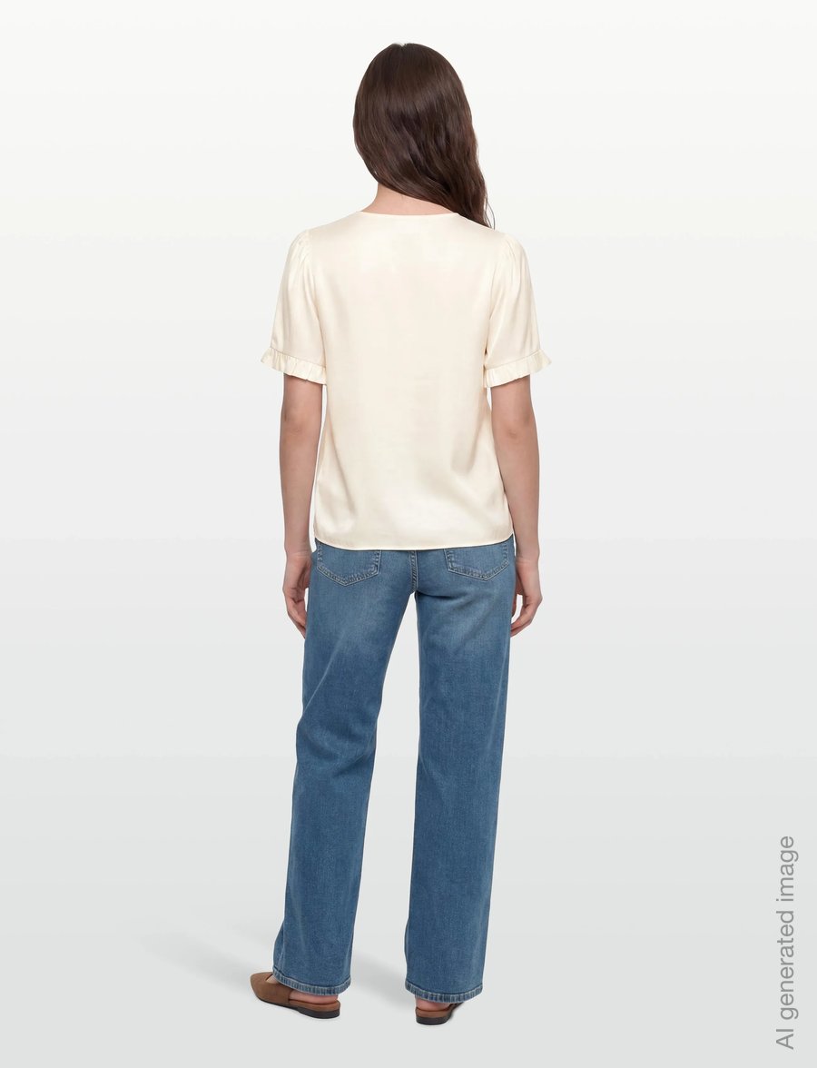 Rosemunde - RWRaya SS Blouse - kurzärmelige blusen - cloud dancer - 4