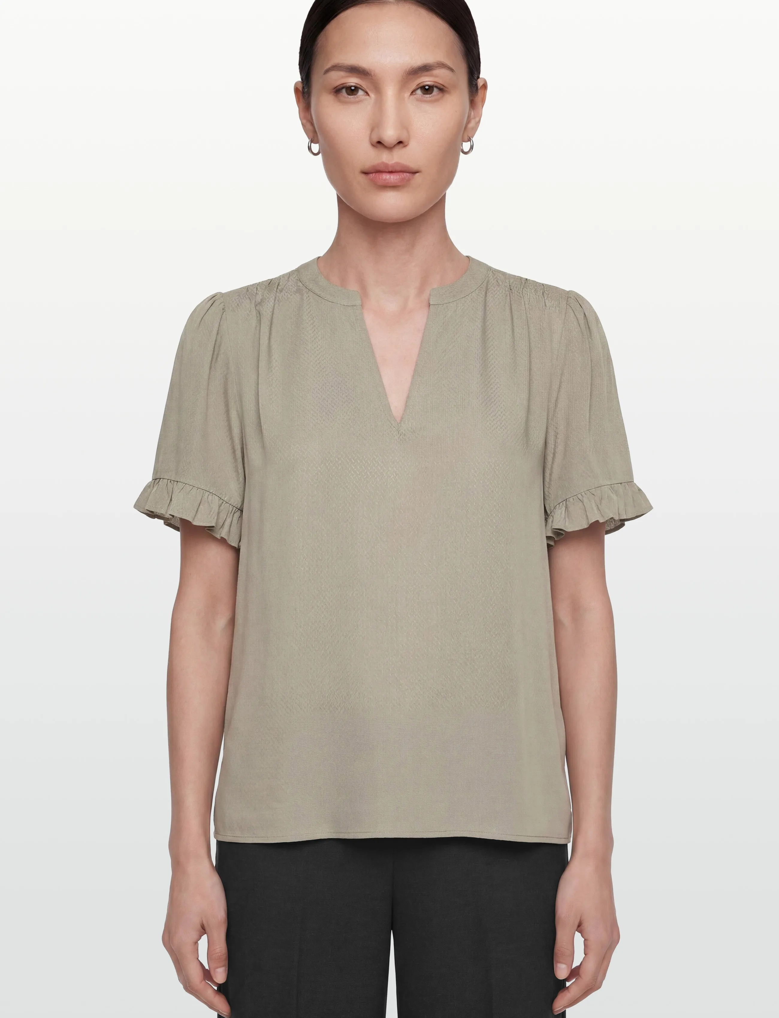 Rosemunde - RWRaya SS Blouse - kortärmade blusar - dried sage - 3
