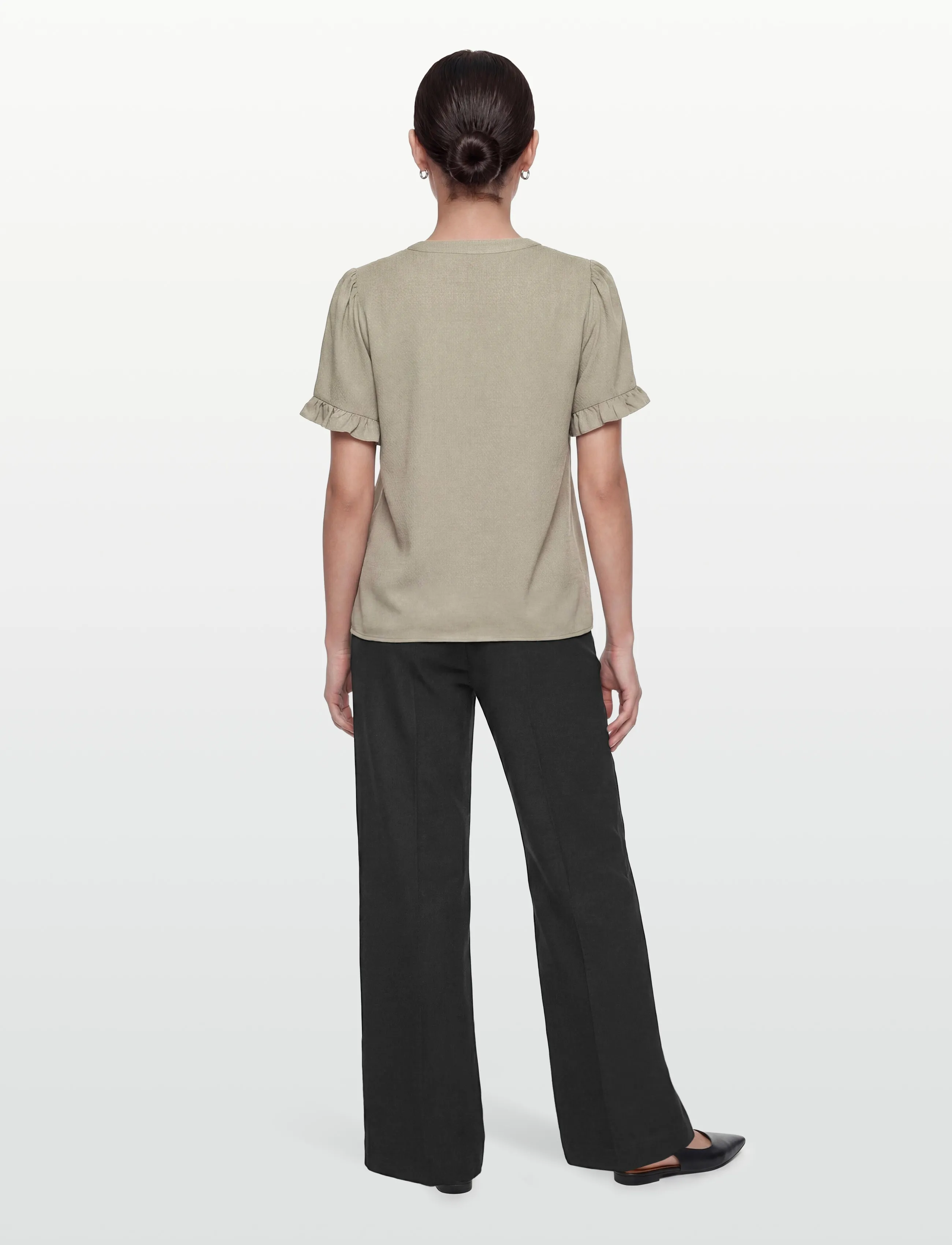 Rosemunde - RWRaya SS Blouse - kortärmade blusar - dried sage - 4