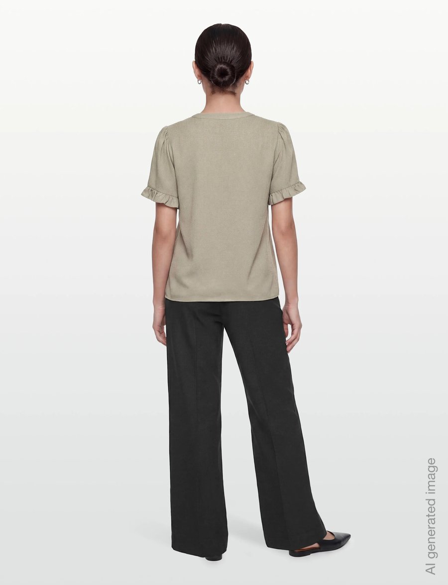 Rosemunde - RWRaya SS Blouse - short-sleeved blouses - dried sage - 4