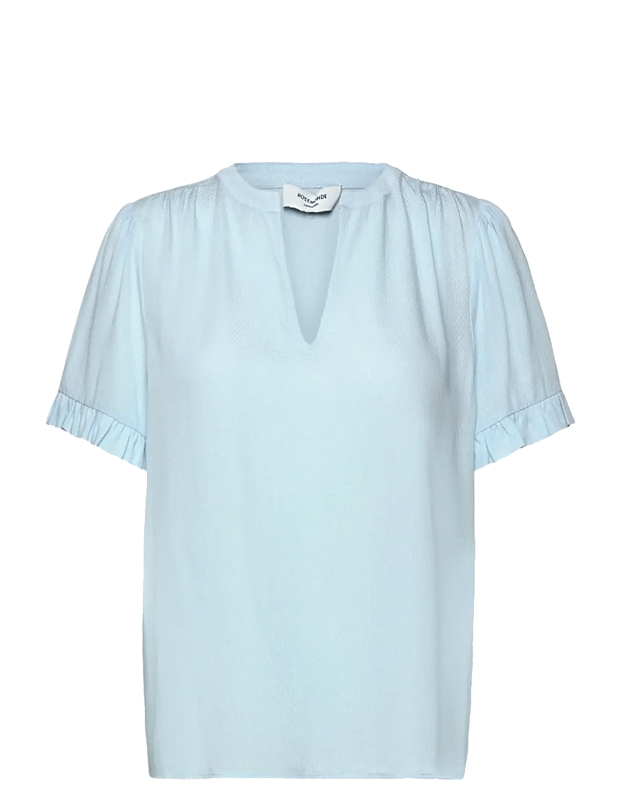 Rosemunde - RWRaya SS Blouse - kurzärmelige blusen - nantucket blue - 1