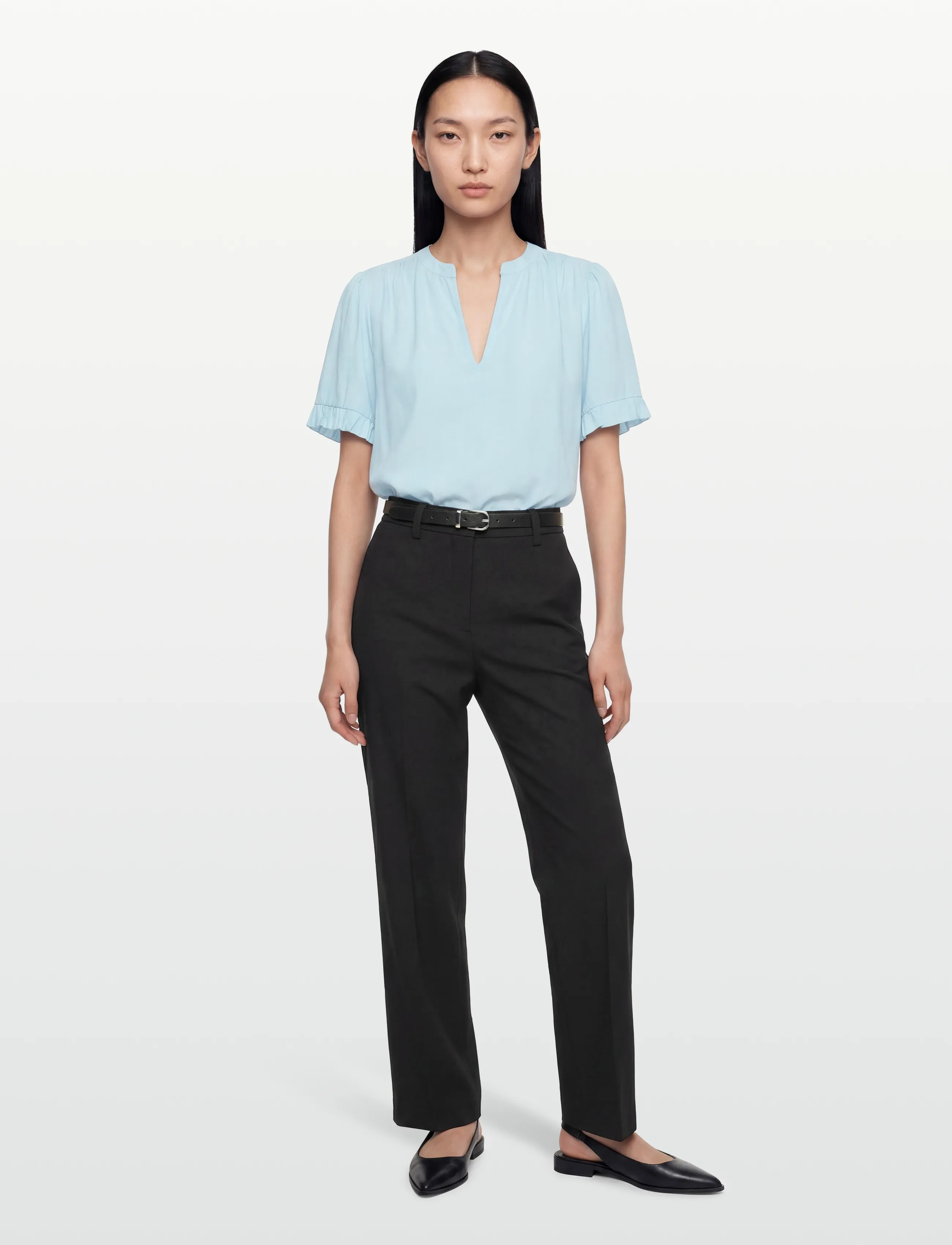 Rosemunde - RWRaya SS Blouse - short-sleeved blouses - nantucket blue - 0
