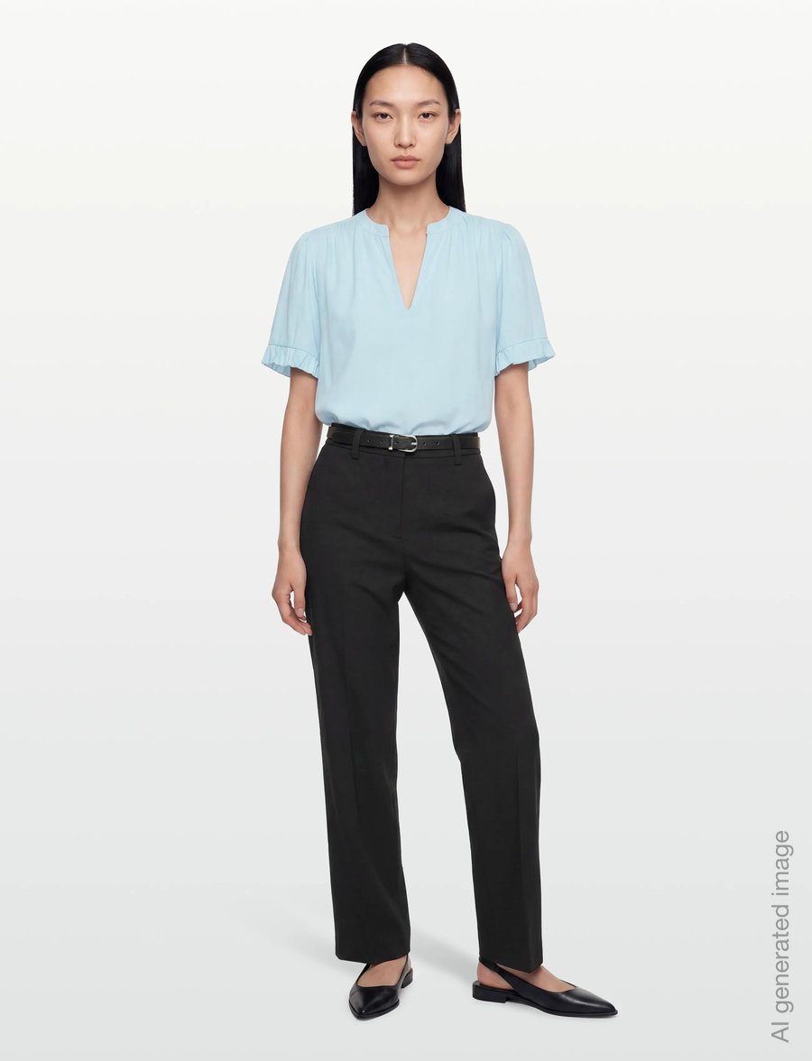 Rosemunde - RWRaya SS Blouse - kurzärmelige blusen - nantucket blue - 0