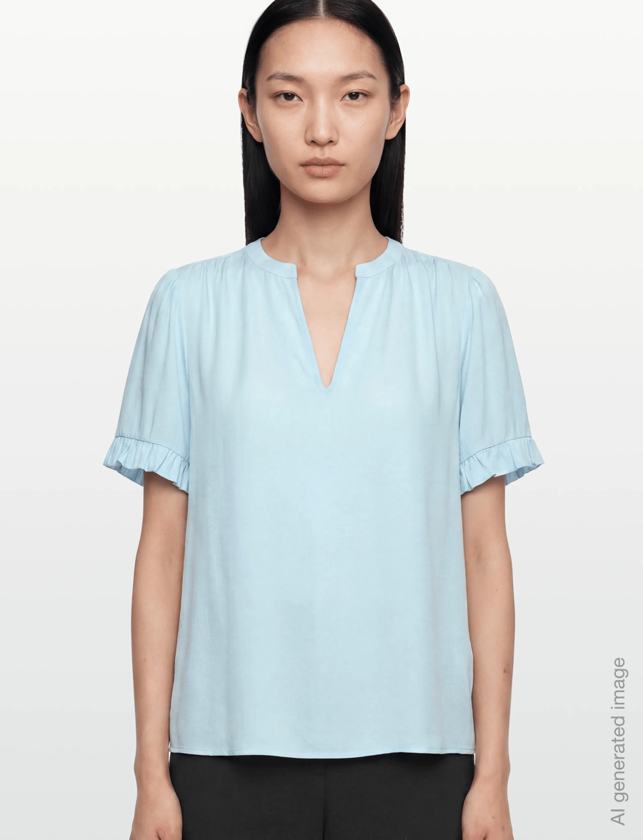 Rosemunde - RWRaya SS Blouse - kurzärmelige blusen - nantucket blue - 3
