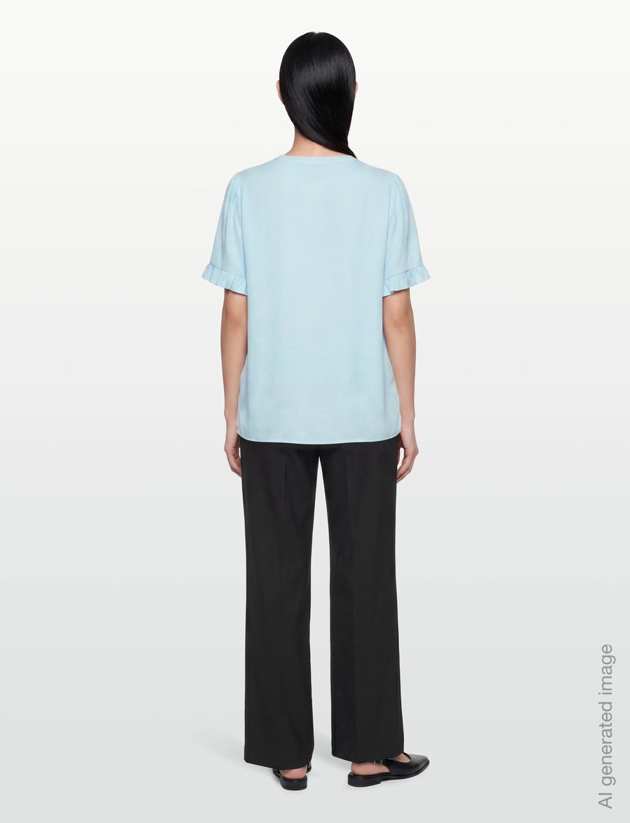 Rosemunde - RWRaya SS Blouse - kurzärmelige blusen - nantucket blue - 4