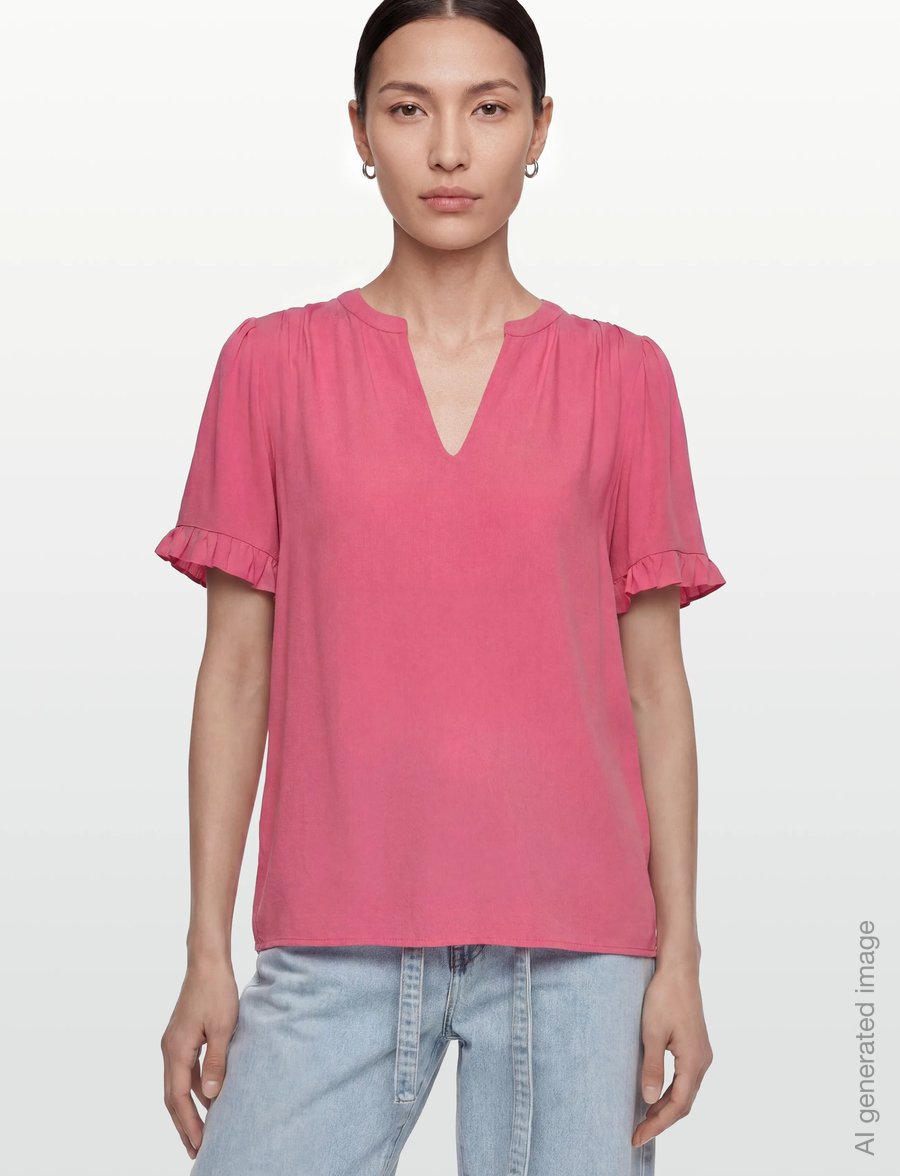 Rosemunde - RWRaya SS Blouse - kurzärmelige blusen - rapture rose - 3