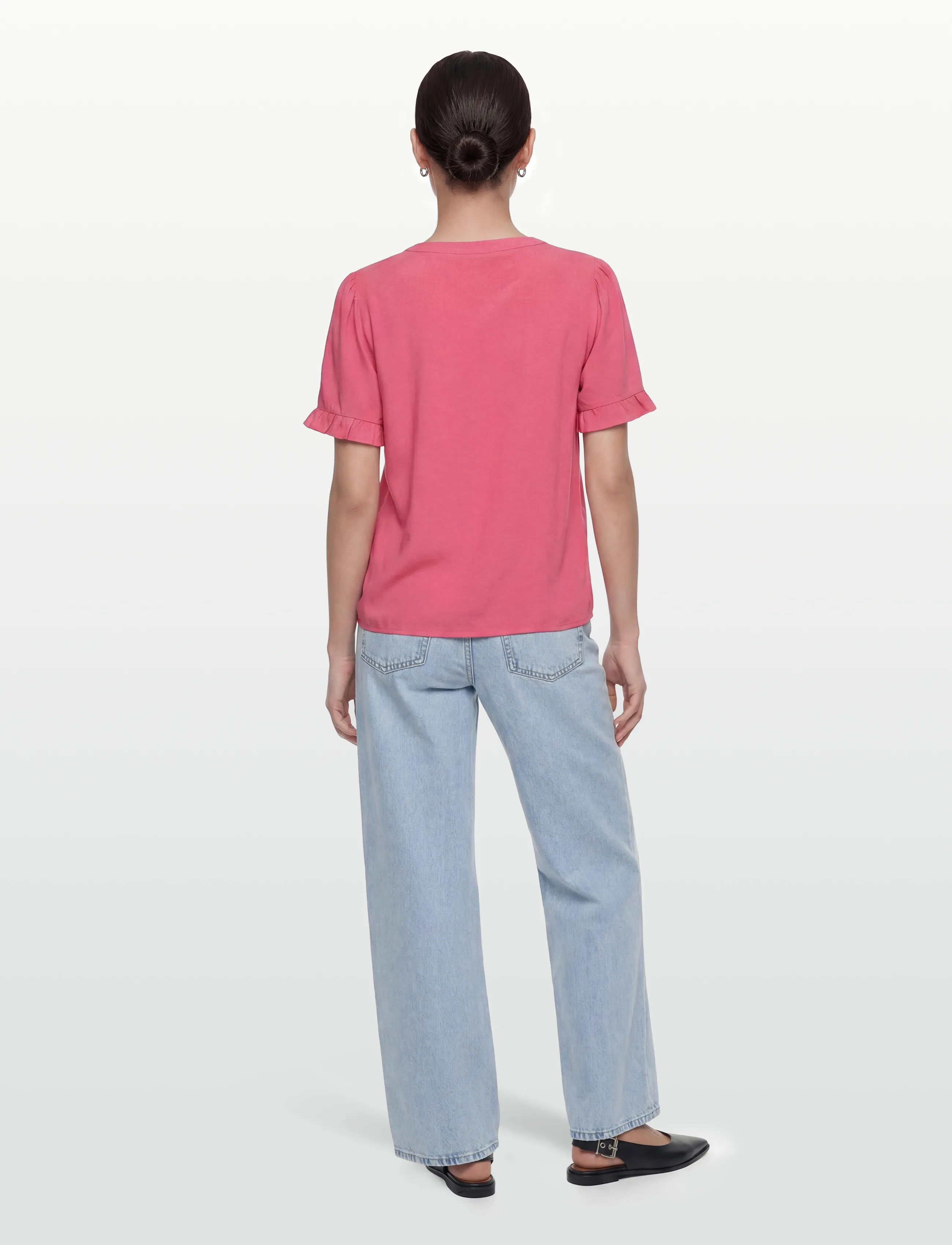 Rosemunde - RWRaya SS Blouse - kortärmade blusar - rapture rose - 4