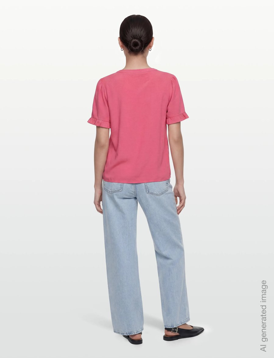 Rosemunde - RWRaya SS Blouse - kurzärmelige blusen - rapture rose - 4