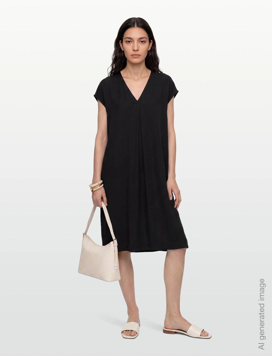 Rosemunde - RWRaya SL Tunic Dress - sommerkleider - black - 0