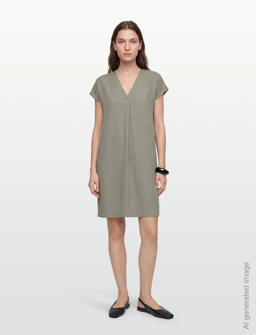 Rosemunde - RWRaya SL Tunic Dress - summer dresses - dried sage - 0