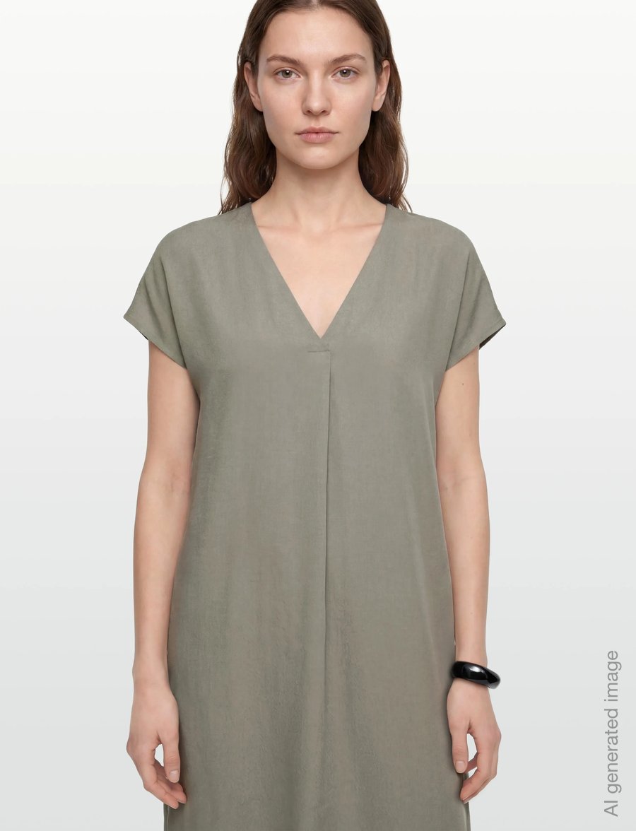 Rosemunde - RWRaya SL Tunic Dress - summer dresses - dried sage - 3