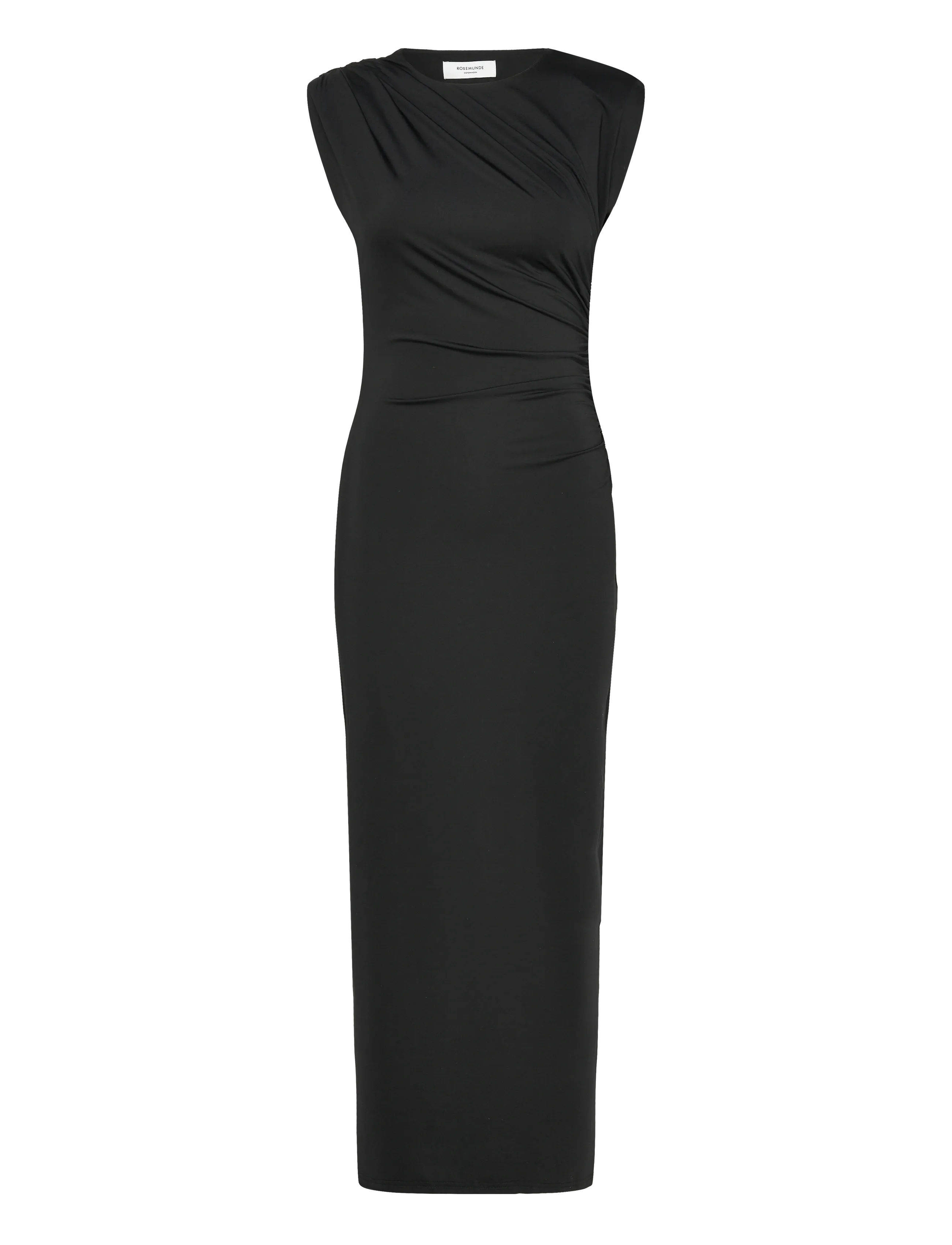 Rosemunde RWBillie SL Drape Long Dress - Kjoler - BLACK / black
