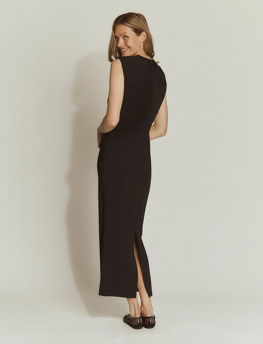 Rosemunde - RWBillie SL Drape Long Dress - etuikleider - black - 3