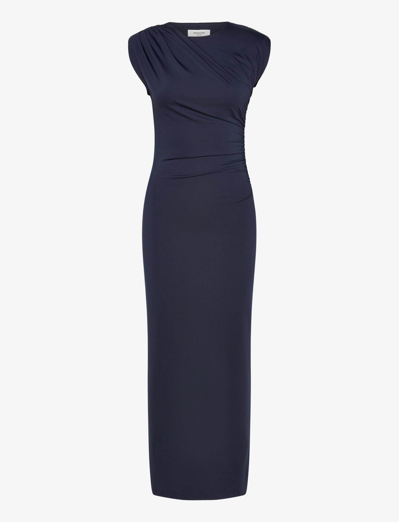Rosemunde - RWBillie SL Drape Long Dress - fodralklänningar - dark blue - 0