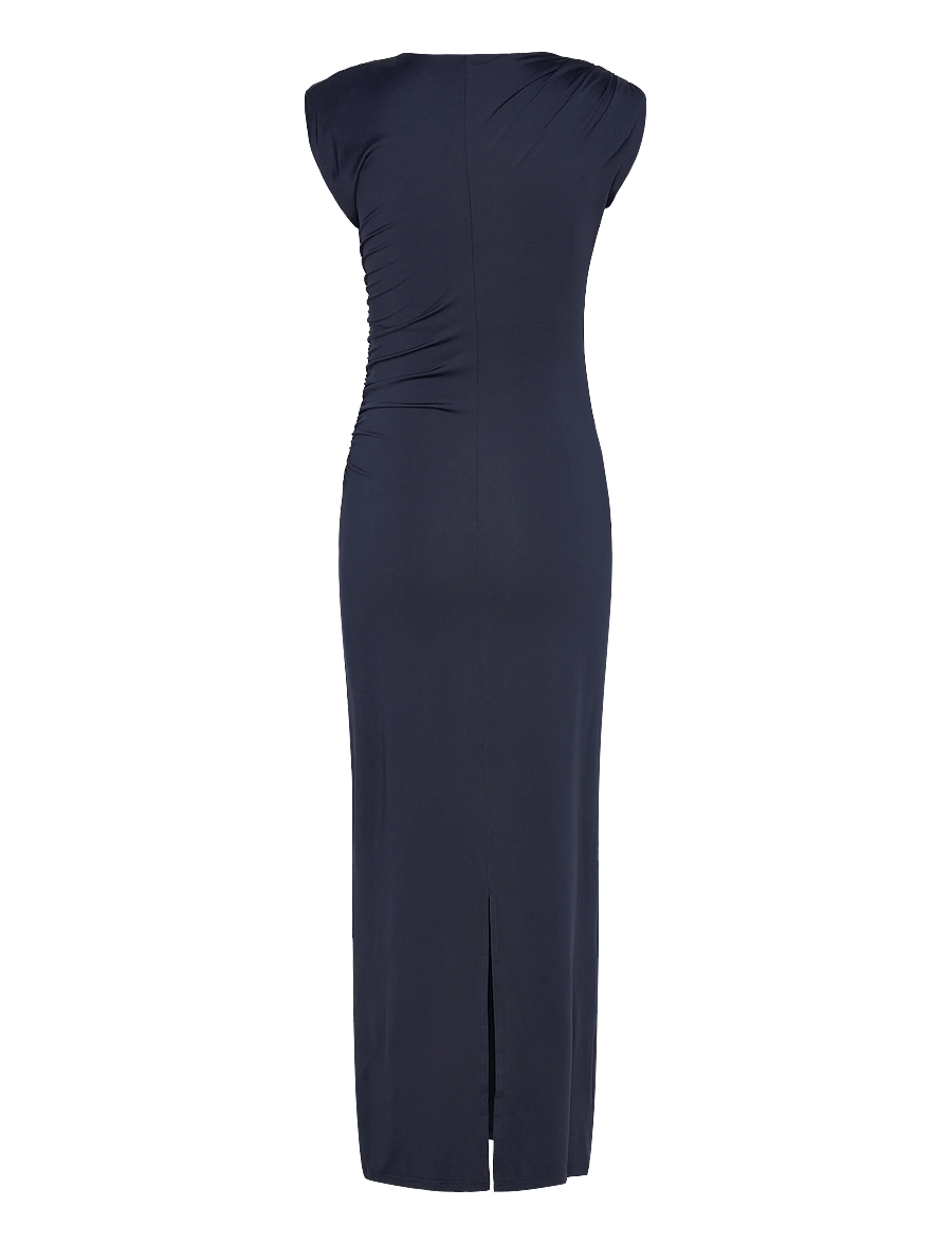 Rosemunde - RWBillie SL Drape Long Dress - liibuvad kleidid - dark blue - 2