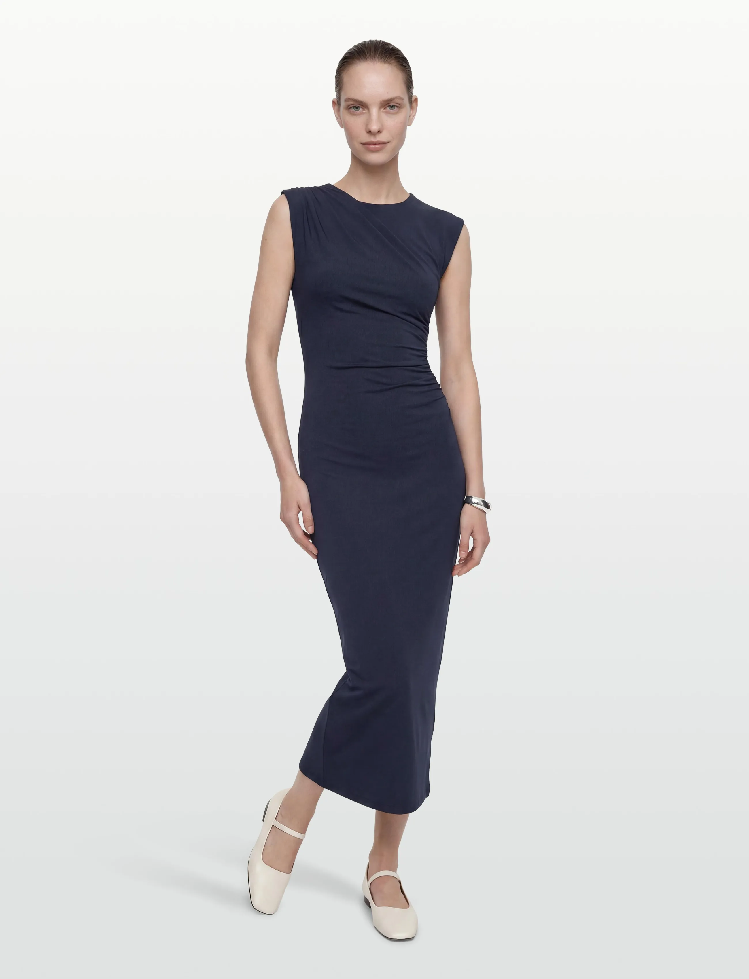 Rosemunde RWBillie SL Drape Long Dress - Rosemunde - DARK BLUE / navy