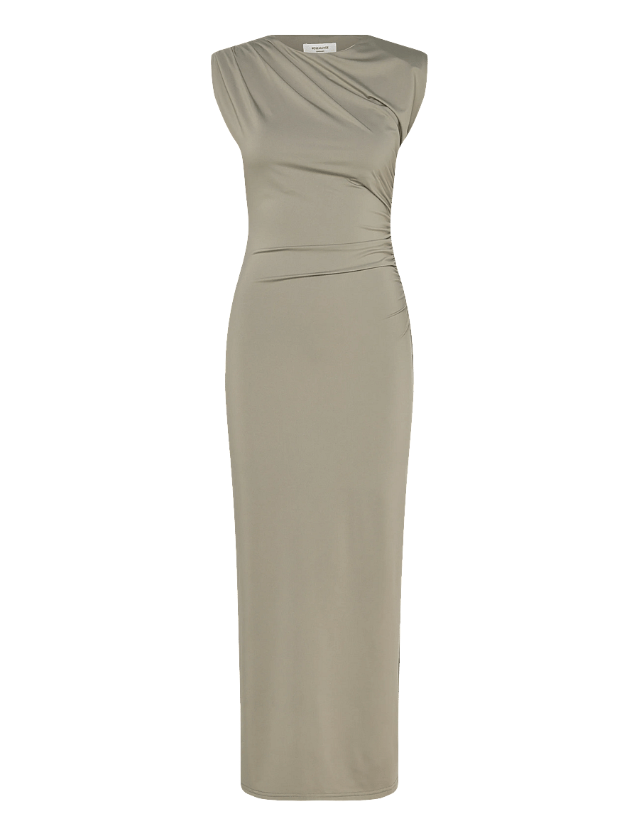Rosemunde - RWBillie SL Drape Long Dress - bodycon dresses - dried sage - 1