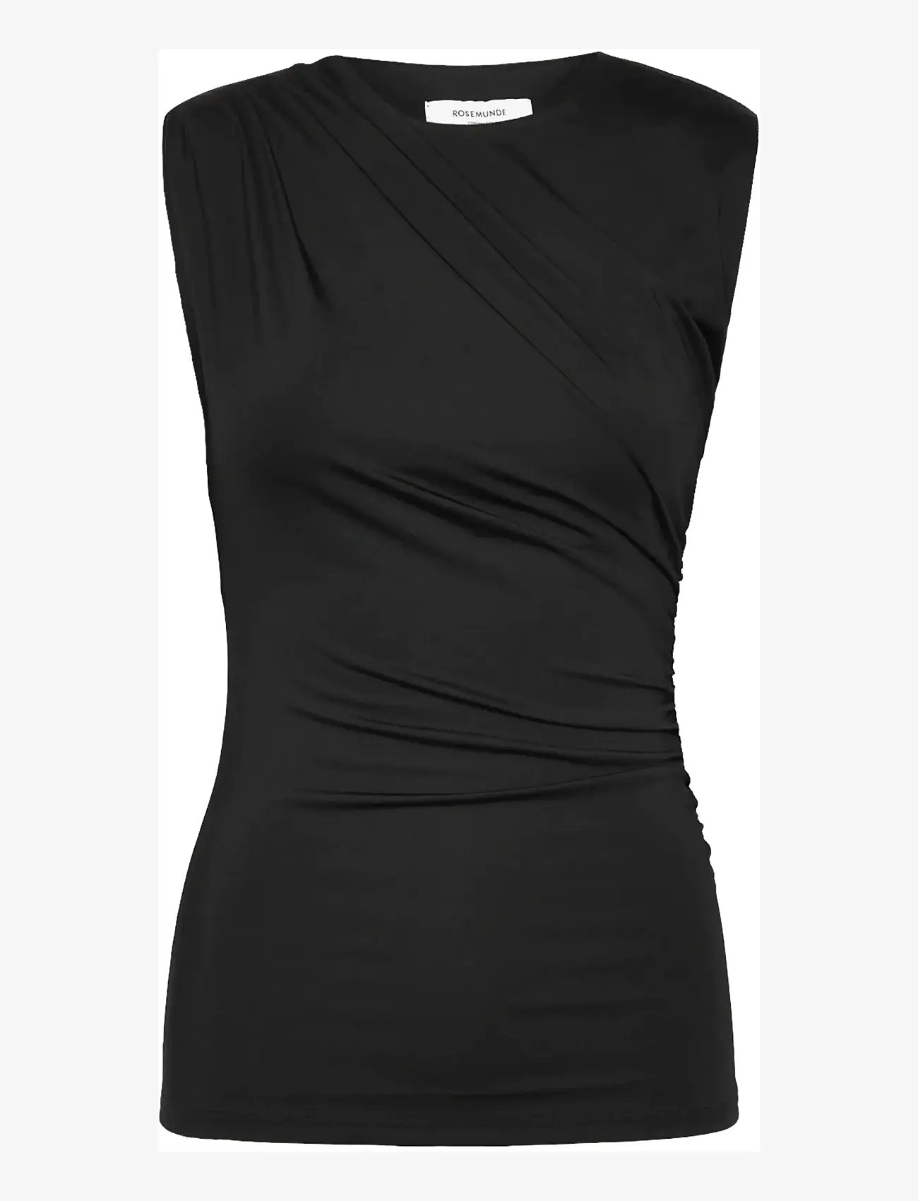 Rosemunde - RWBillie SL Drape Top - linnen - black - 0