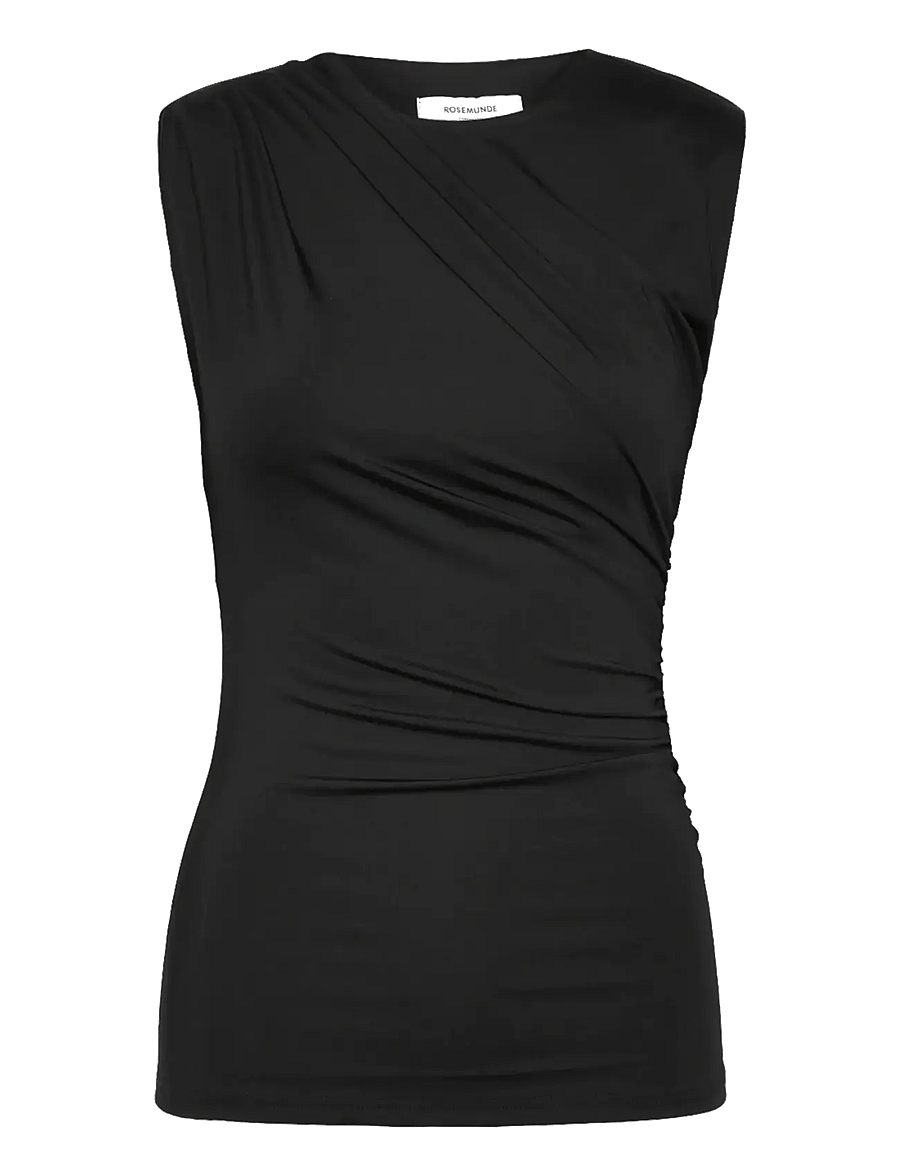 Rosemunde - RWBillie SL Drape Top - linnen - black - 1