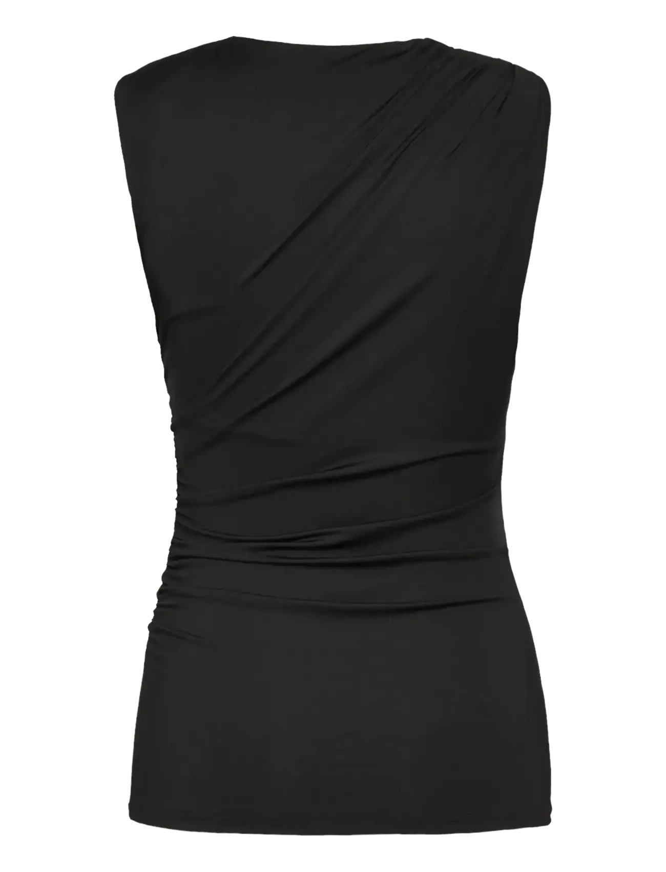 Rosemunde - RWBillie SL Drape Top - ermalausir toppar - black - 2
