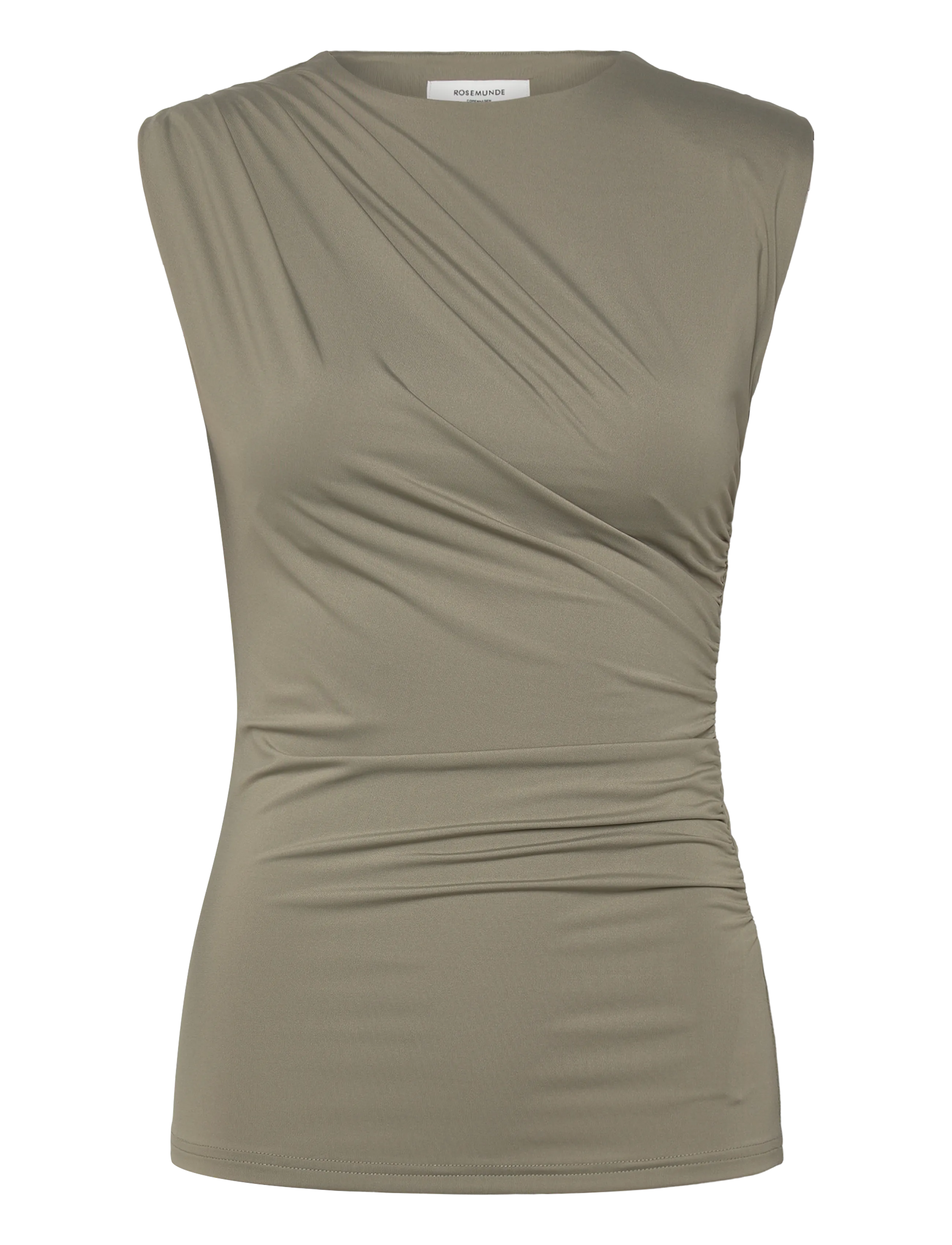 Rosemunde RWBillie SL Drape Top - Tøj - DRIED SAGE / khaki/green