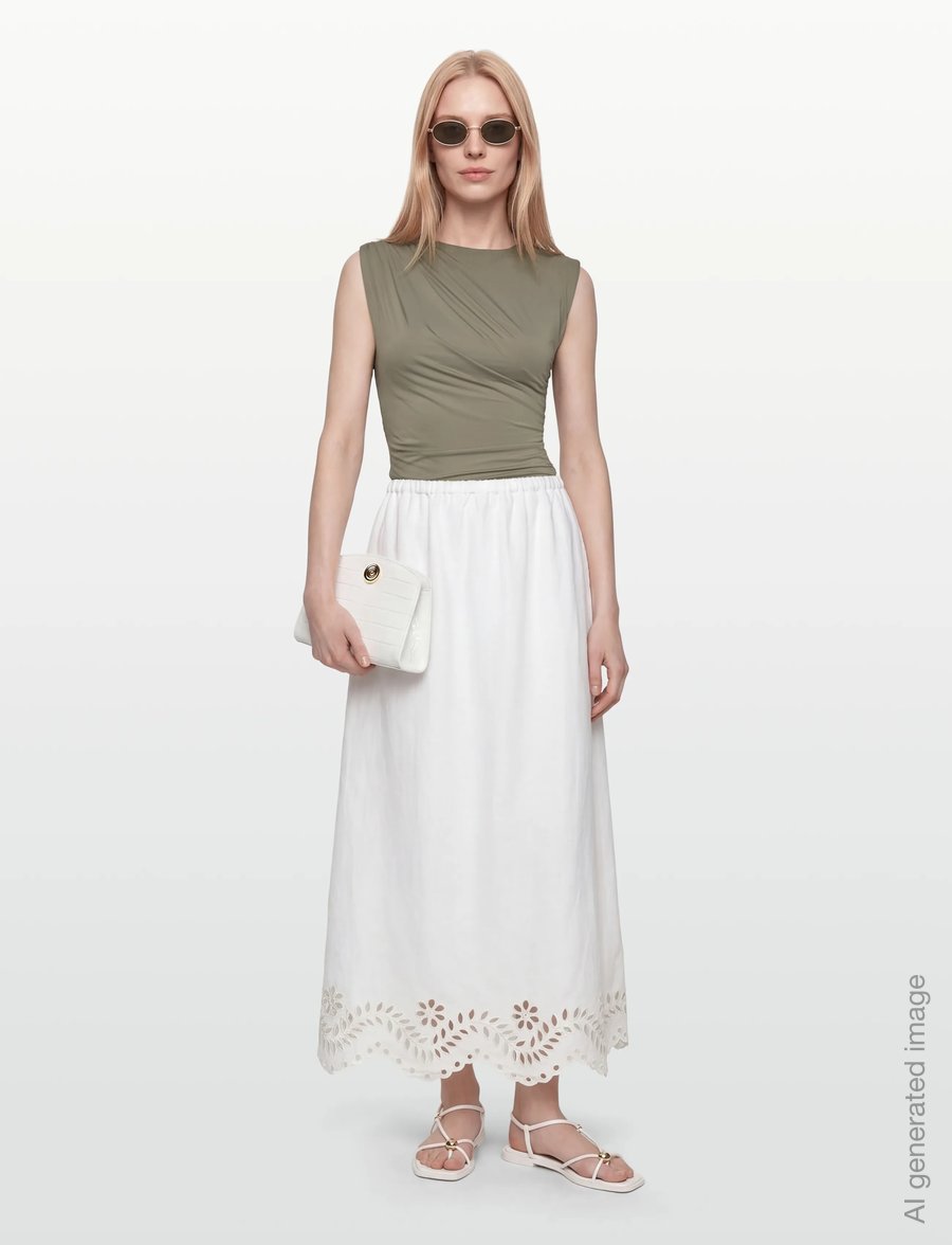 Rosemunde - RWBillie SL Drape Top - sleeveless tops - dried sage - 0