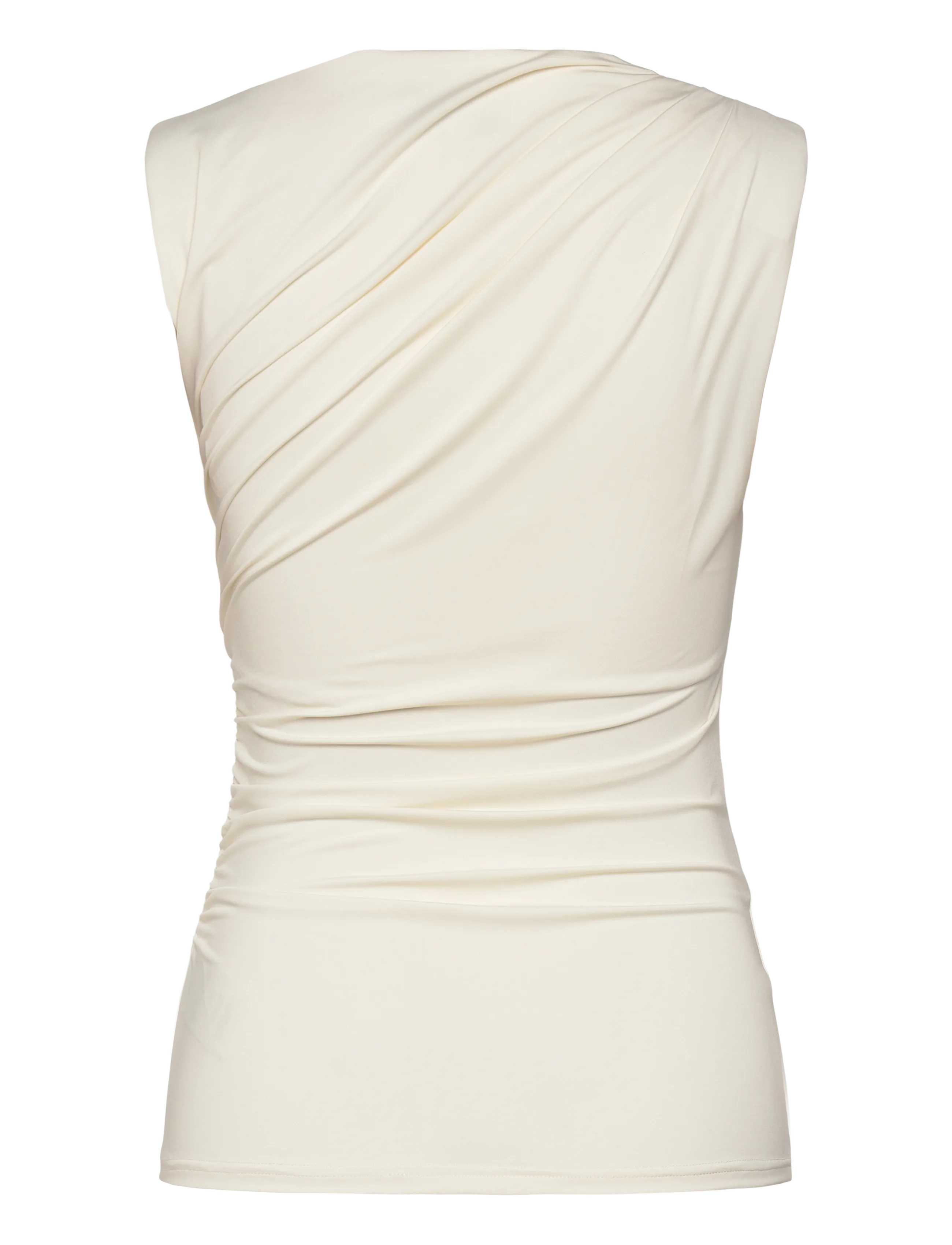 Rosemunde - RWBillie SL Drape Top - sleeveless tops - ivory - 2