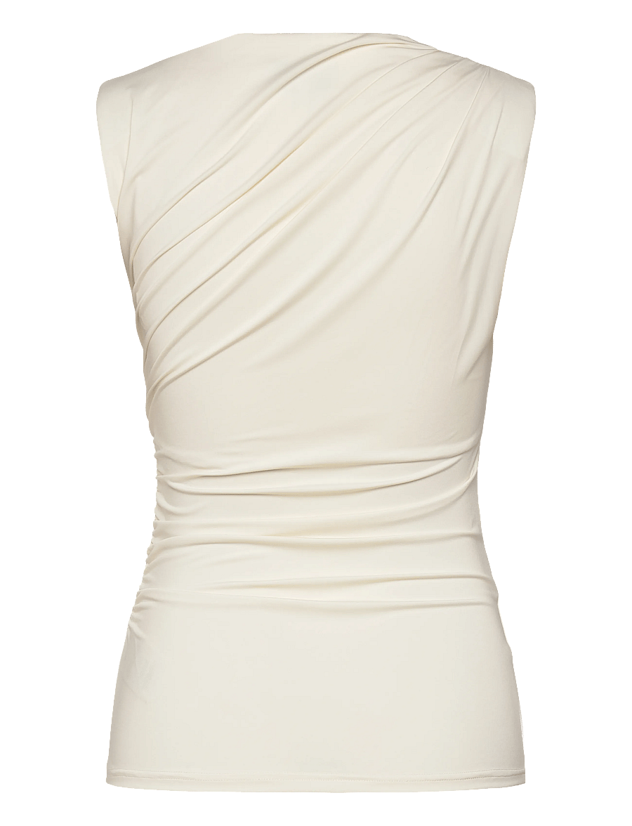 Rosemunde - RWBillie SL Drape Top - varrukateta topid - ivory - 2