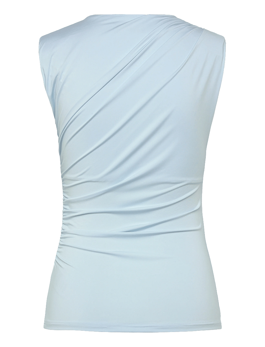 Rosemunde - RWBillie SL Drape Top - tanktops - nantucket blue - 2