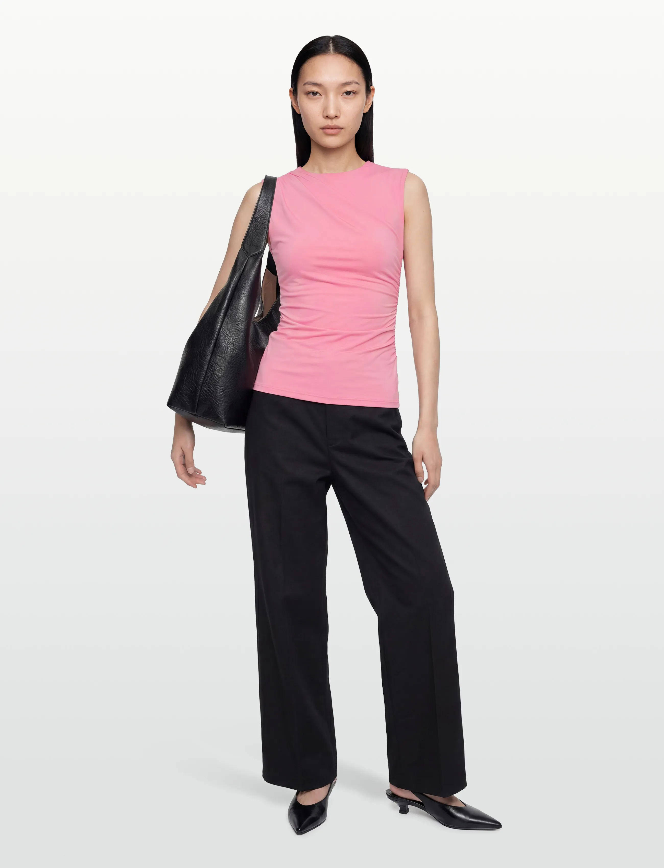 Rosemunde Rwbillie Sl Drape Top, Kvinder, Ærmeløs Draperet Top, Pink, Str: 42