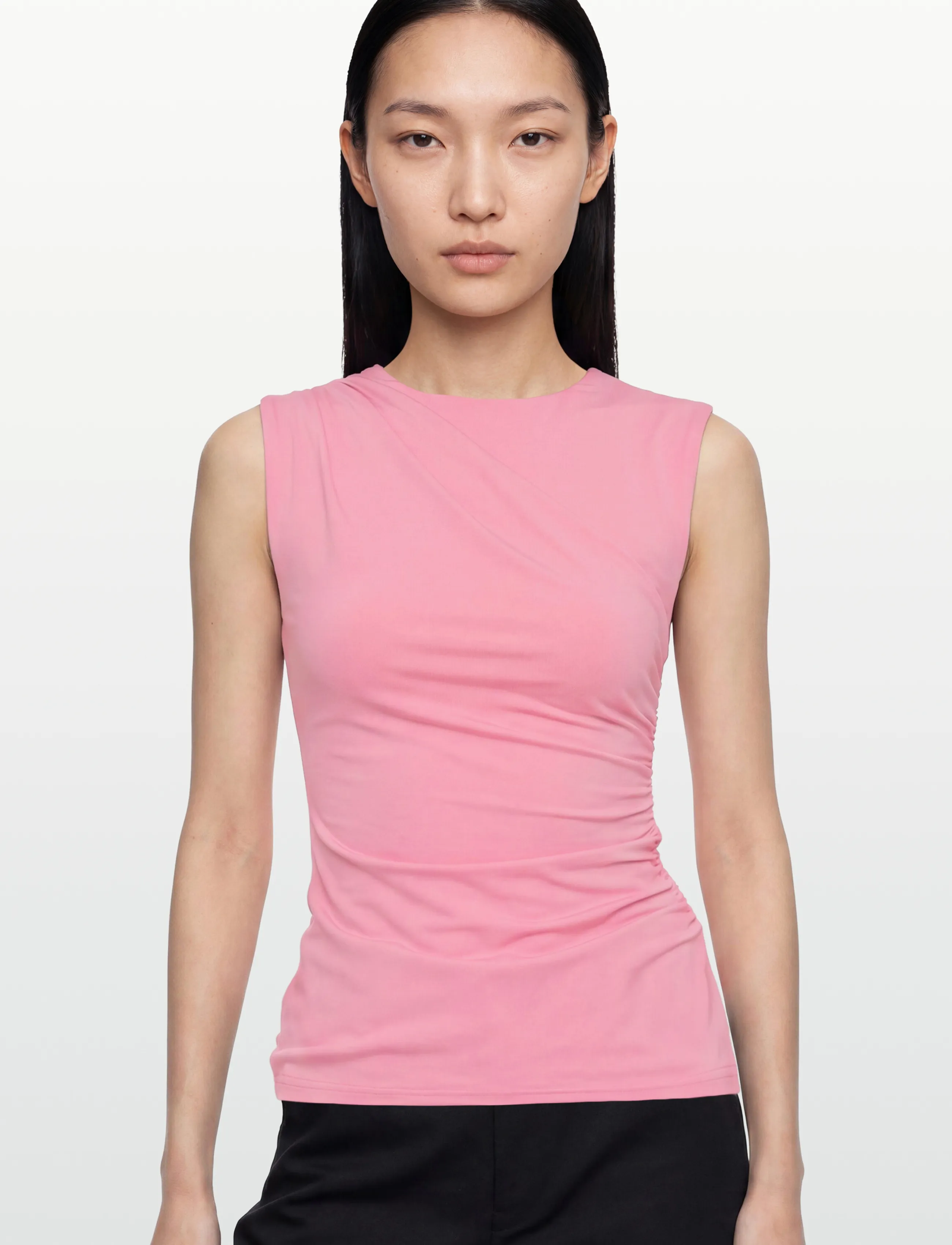 Rosemunde - RWBillie SL Drape Top - sleeveless tops - sea pink - 3