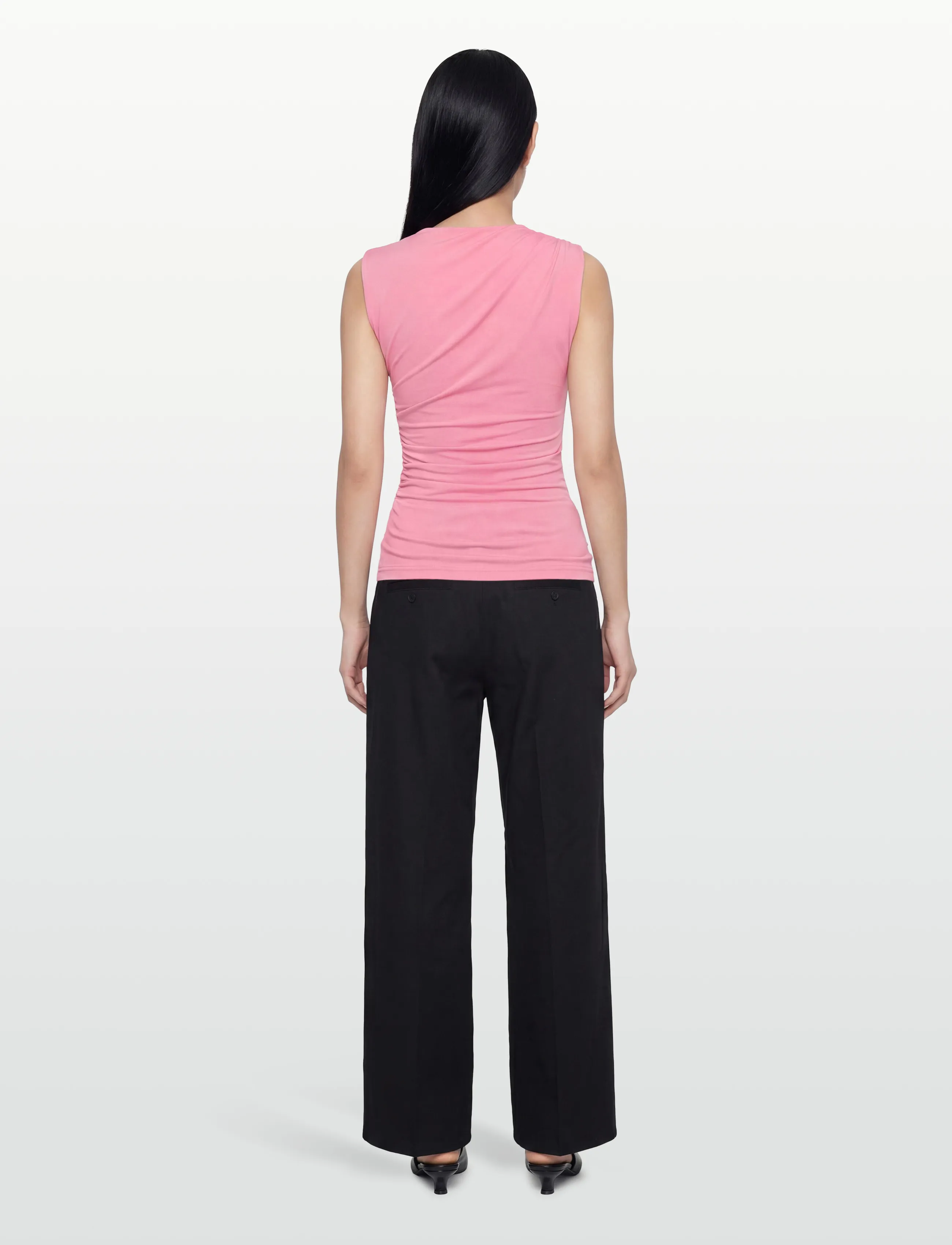Rosemunde - RWBillie SL Drape Top - sleeveless tops - sea pink - 4