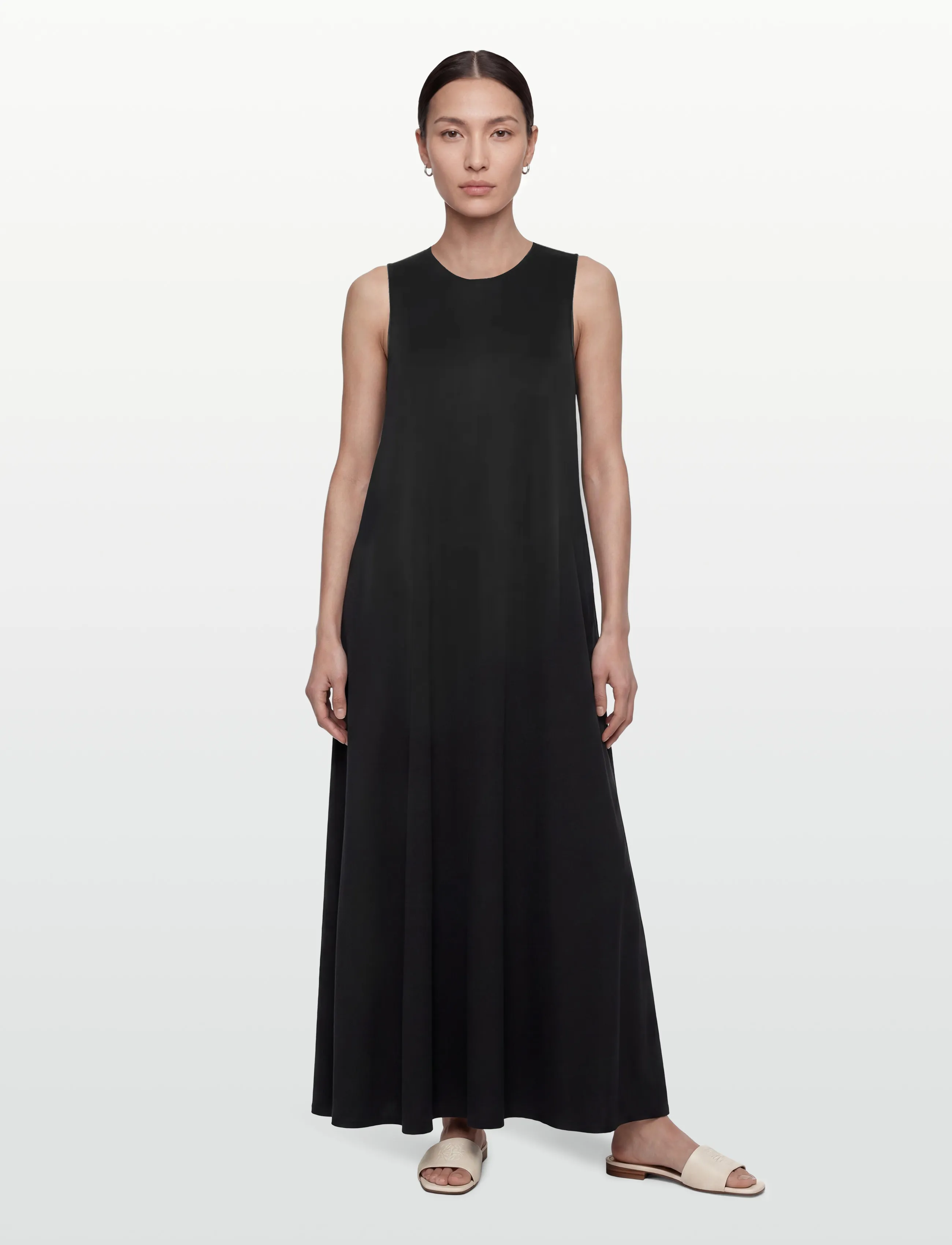 Rosemunde RWElma Modal SL Long Dress - Aftenkjoler & Gallakjoler - BLACK / black