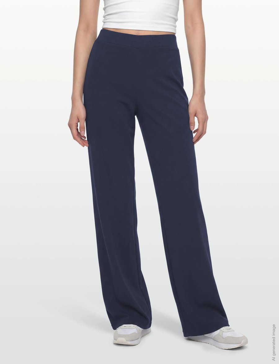 Rosemunde - RWElma Modal Long Trousers - laia säärega püksid - navy - 3