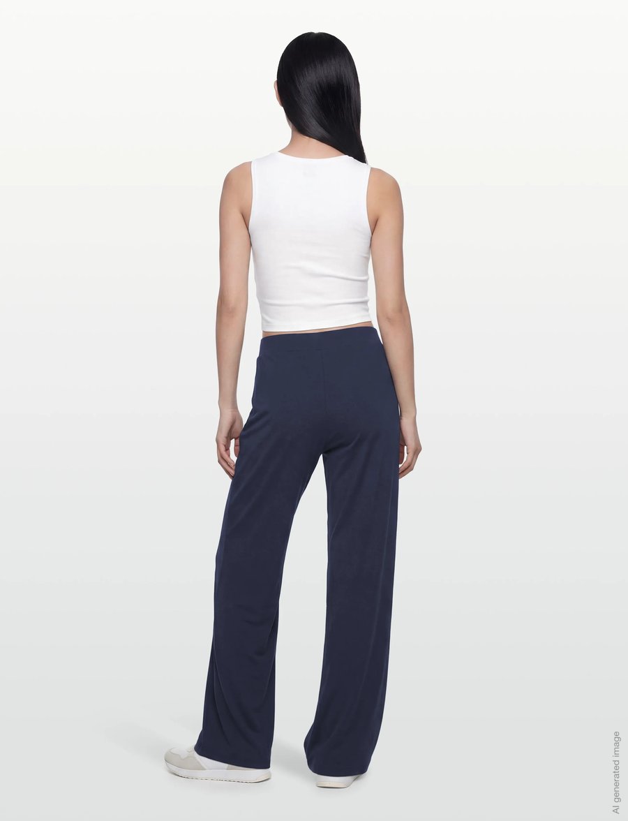 Rosemunde - RWElma Modal Long Trousers - laia säärega püksid - navy - 4