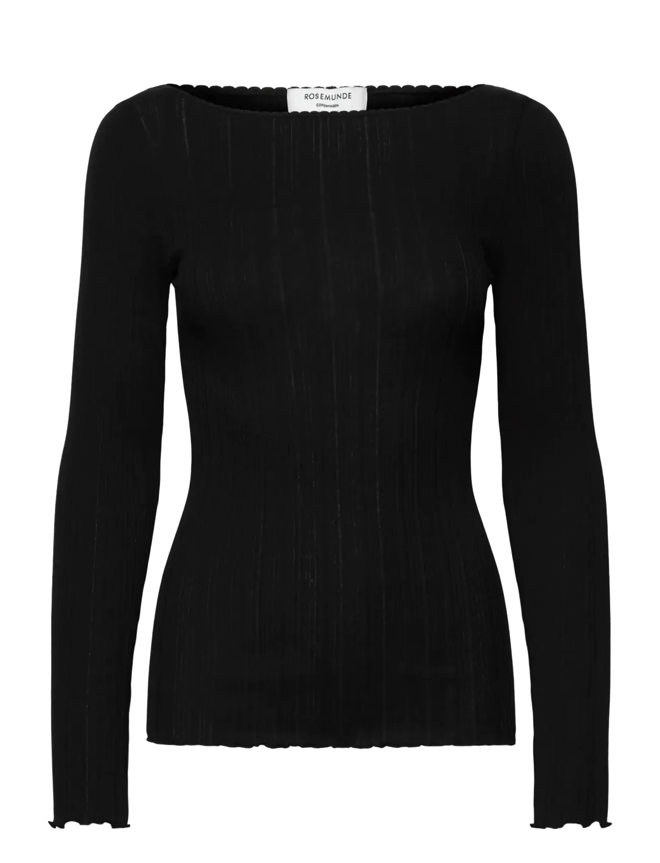 Rosemunde RWJudy LS Boatneck T-shirt - Tøj - BLACK / black