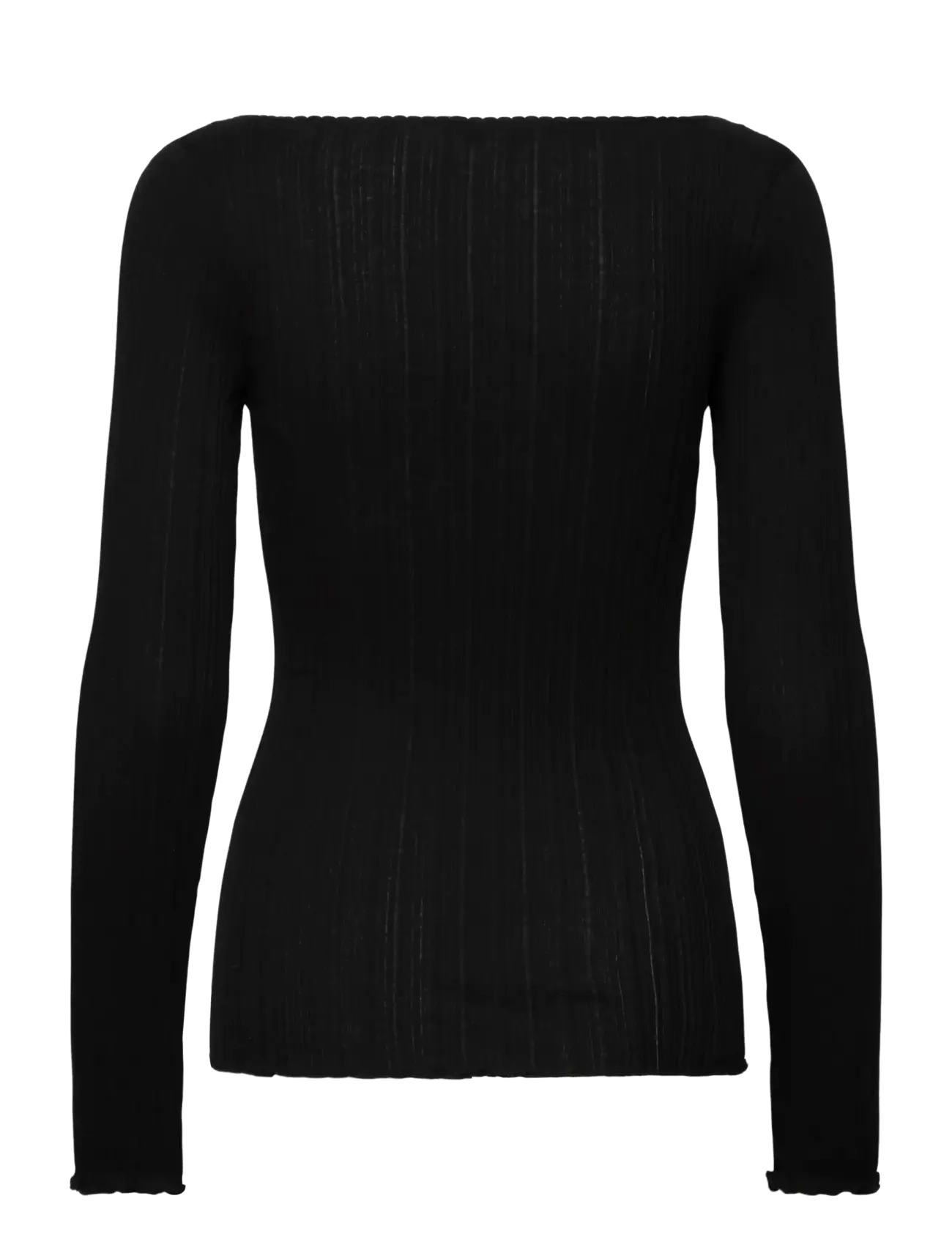 Rosemunde - RWJudy LS Boatneck T-shirt - pikkade varrukatega alussärgid - black - 2