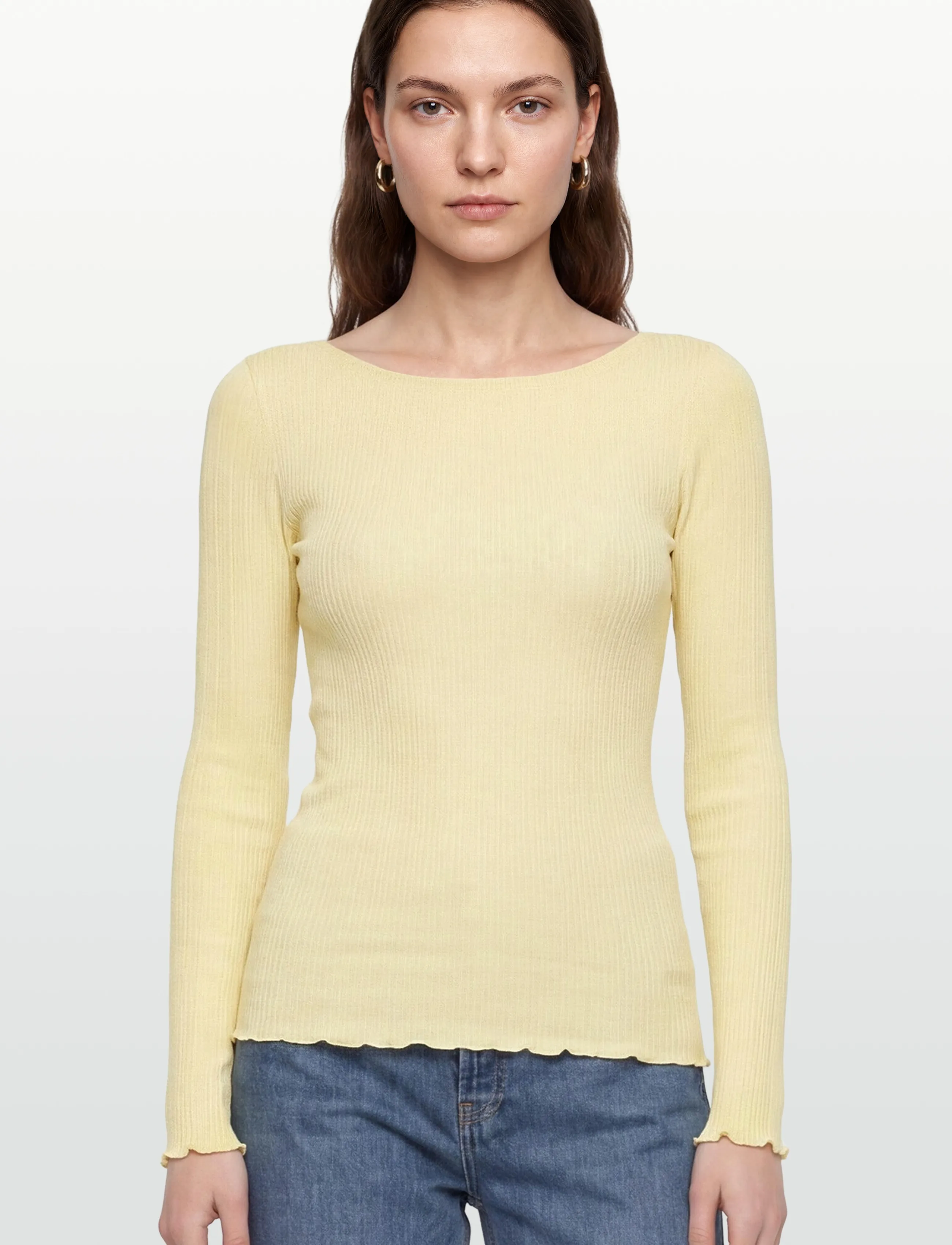 Rosemunde - RWJudy LS Boatneck T-shirt - langærmede toppe - flan - 3