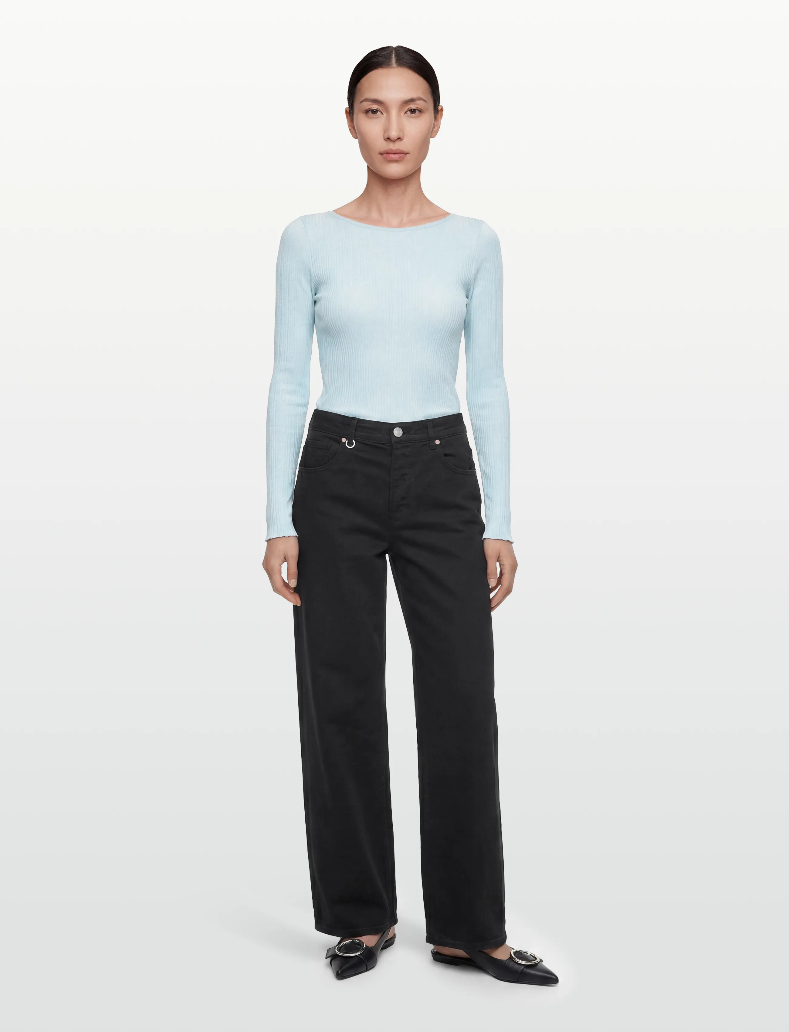 Rosemunde RWJudy LS Boatneck T-shirt - T-shirts & Toppar - NANTUCKET BLUE / blue