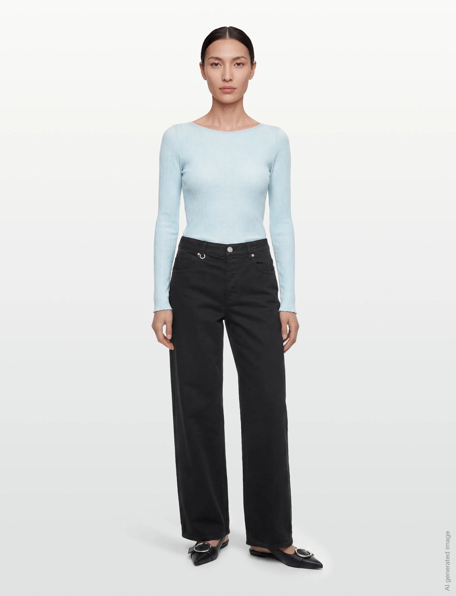 Rosemunde - RWJudy LS Boatneck T-shirt - hauts à manches longues - nantucket blue - 0