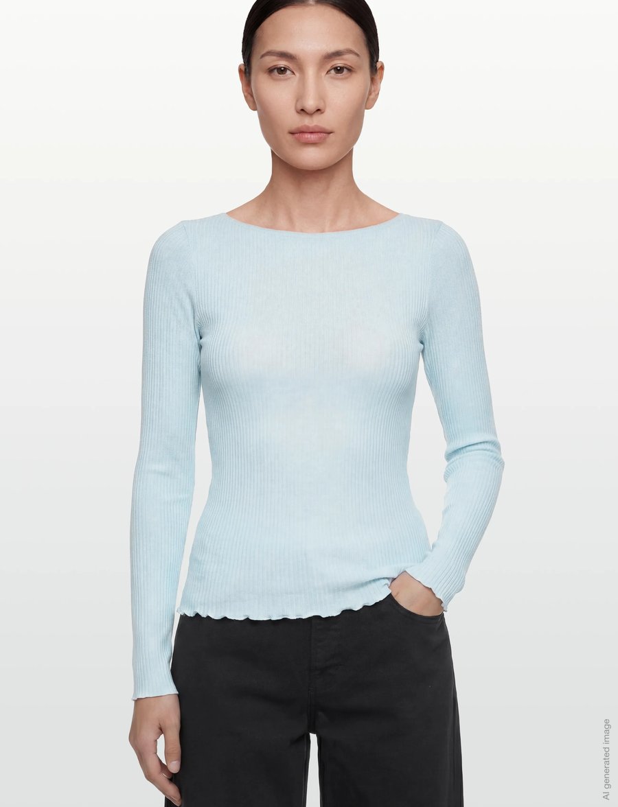 Rosemunde - RWJudy LS Boatneck T-shirt - hauts à manches longues - nantucket blue - 3