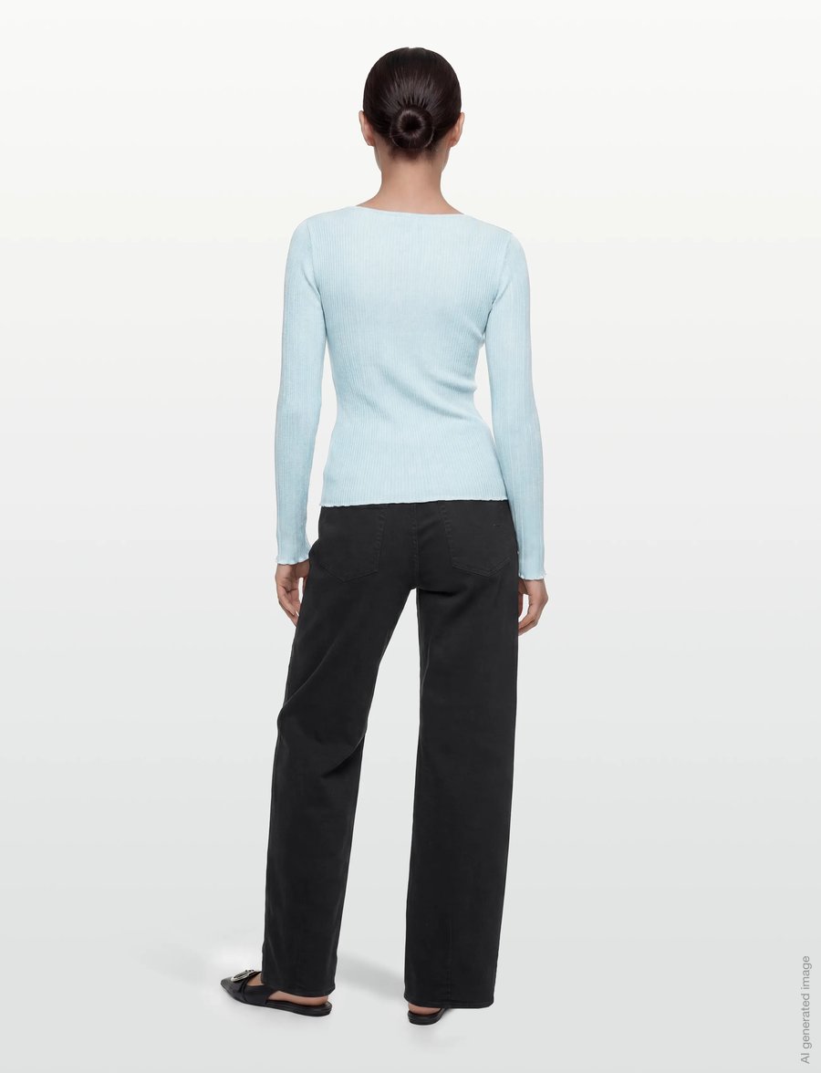 Rosemunde - RWJudy LS Boatneck T-shirt - hauts à manches longues - nantucket blue - 4