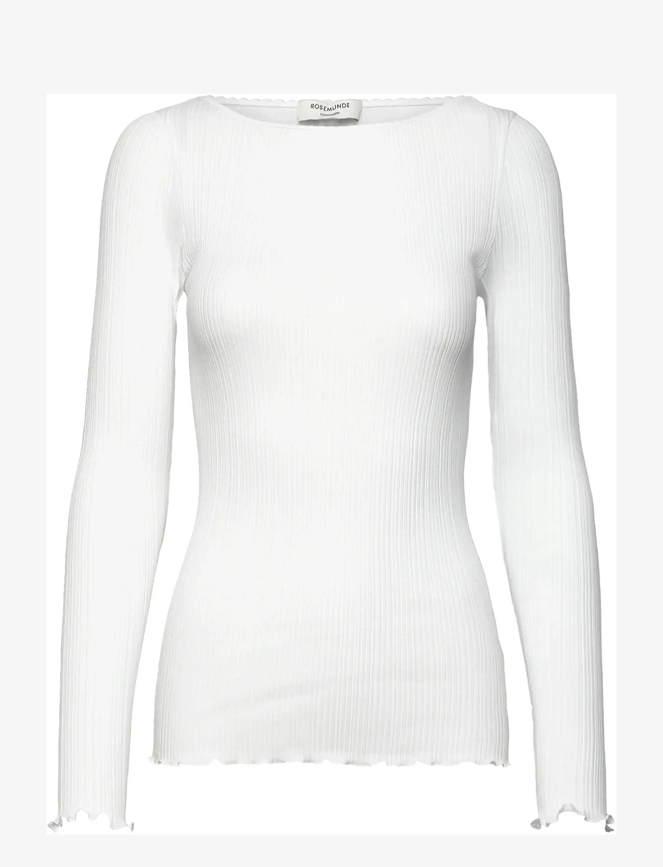 Rosemunde - RWJudy LS Boatneck T-shirt - long-sleeved tops - new white - 0
